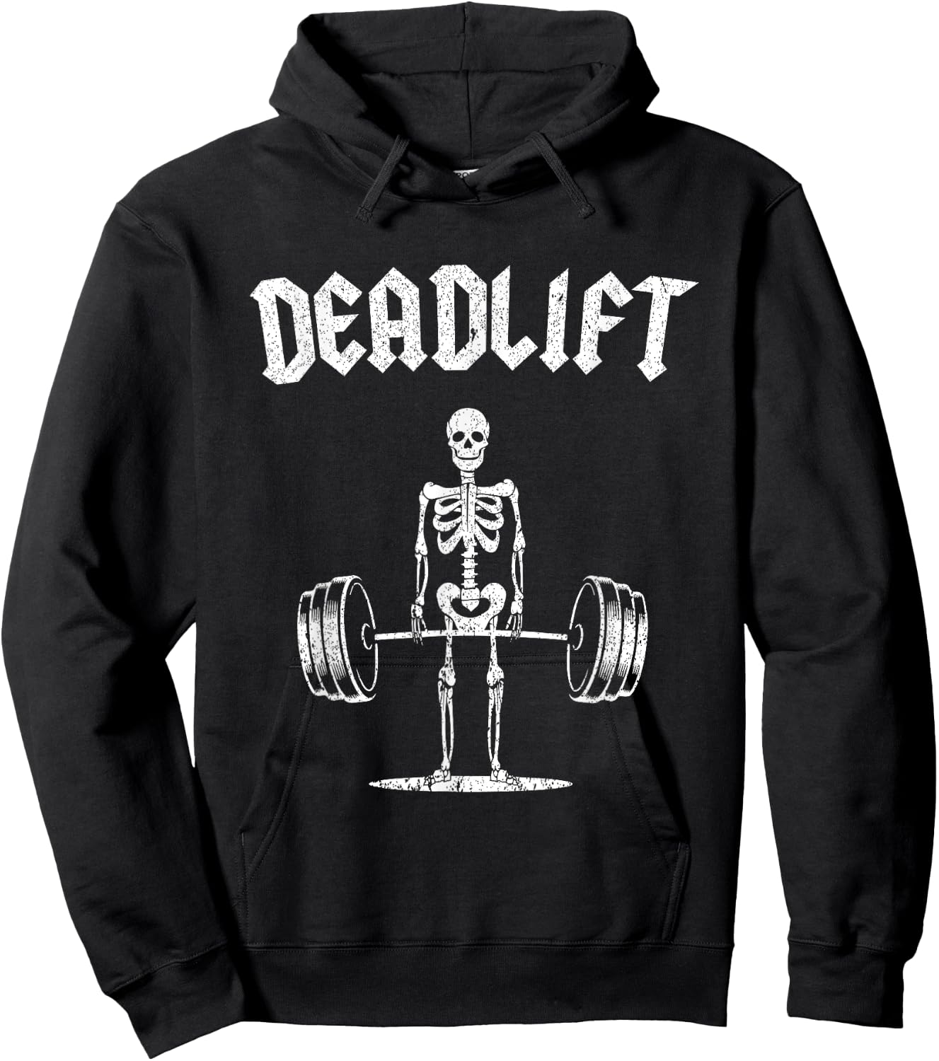 Skeleton I Dead Lift I Funny Halloween Lifting Weights Hoodie - Hoodie | Black