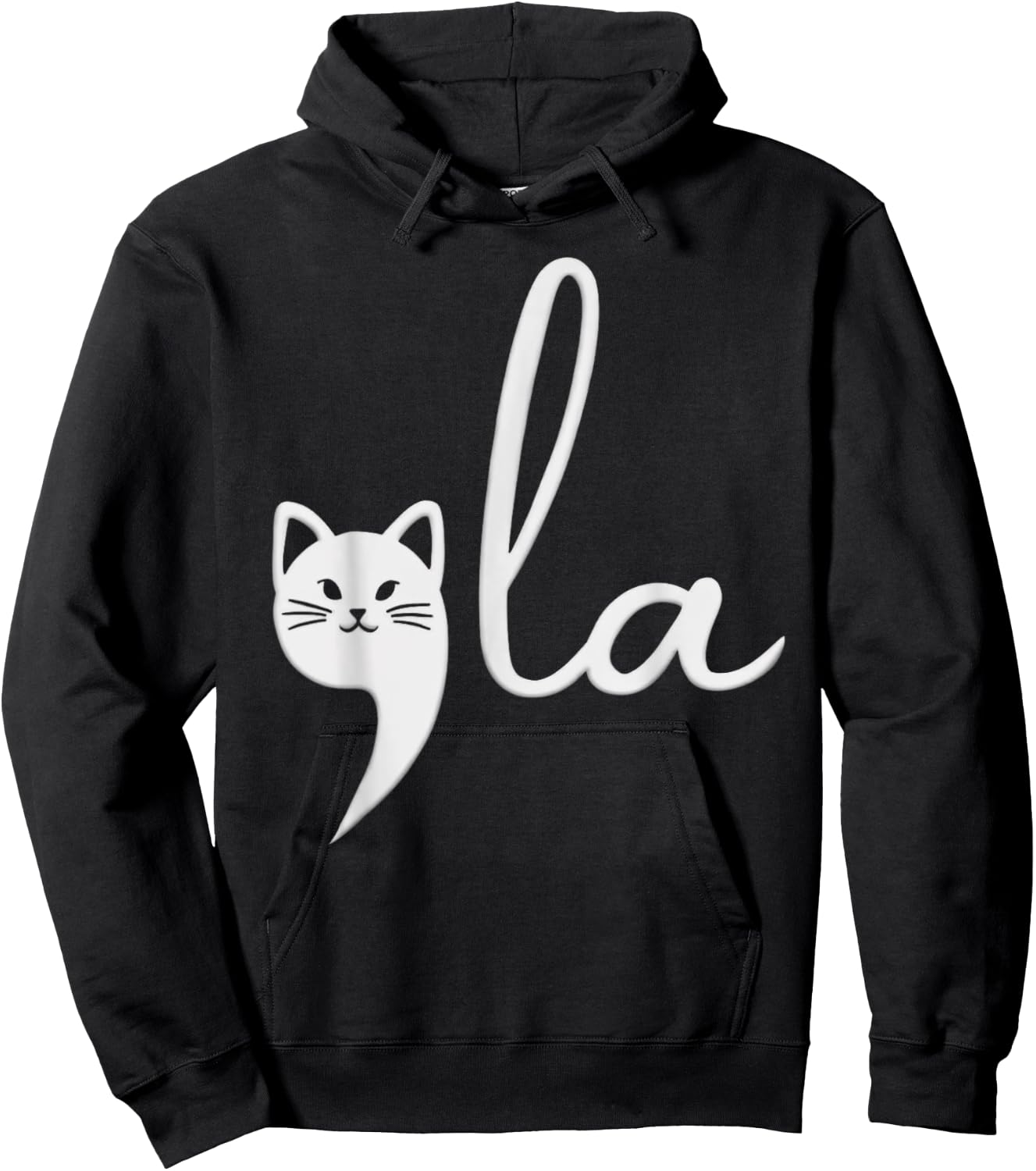 Cute Cat Comma-La Kamala Harris President 2024 Women Girls Kids Hoodie - Hoodie | Black