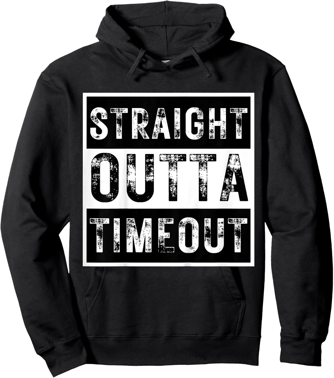 Kids Straight Outta Timeout Kids Boy Girl Toddler Hoodie - Hoodie | Black