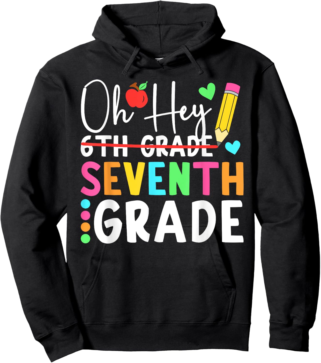 Oh Hey Seventh Grade Back To School 7th Grade Teacher Kids Hoodie - Hoodie | Black