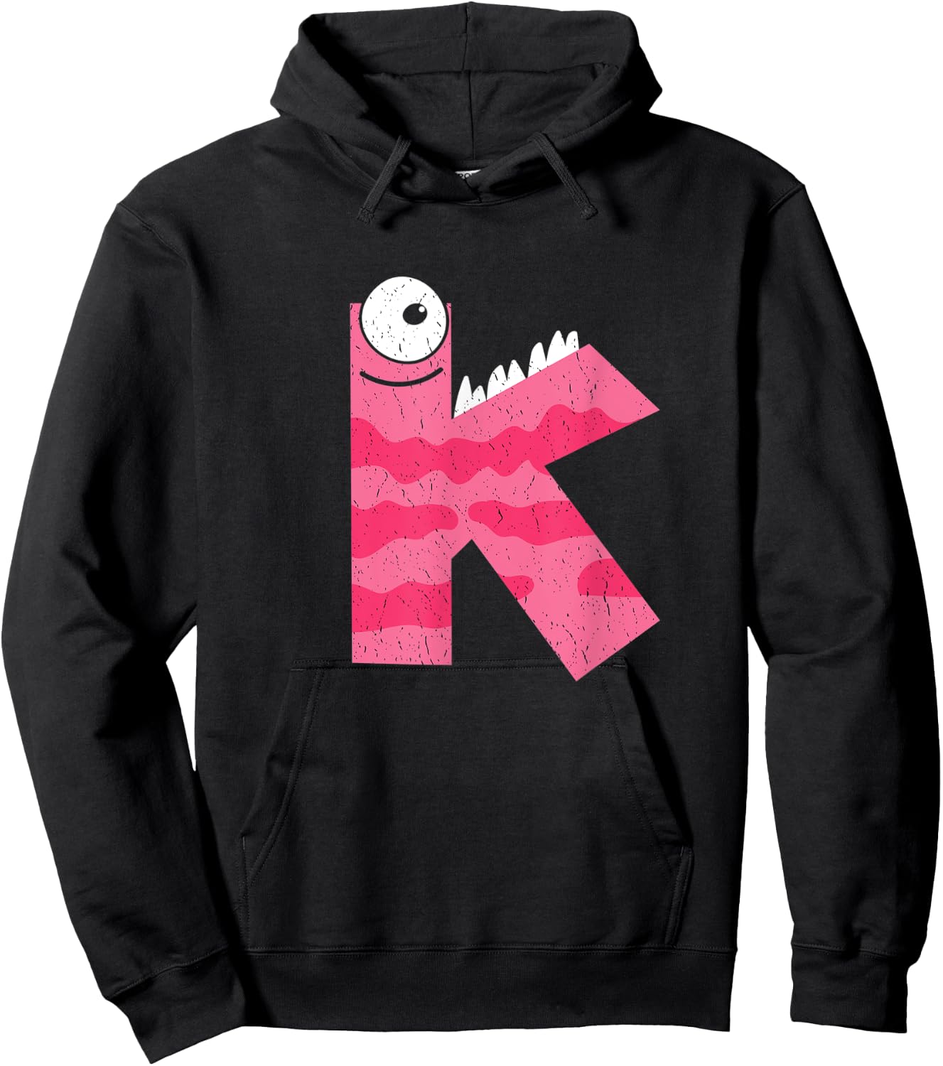 K Shirts , Women & Kids - Alphabet Letter K Halloween Hoodie - Hoodie | Black