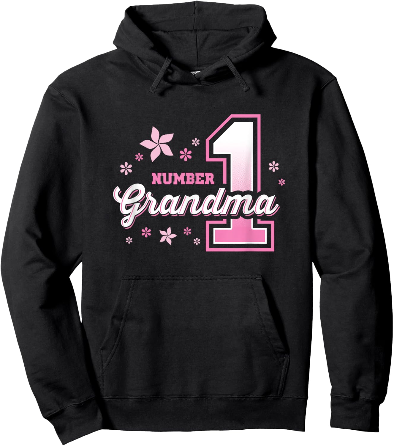 Granny : Number 1 Grandma #1 Hoodie - Hoodie | Black