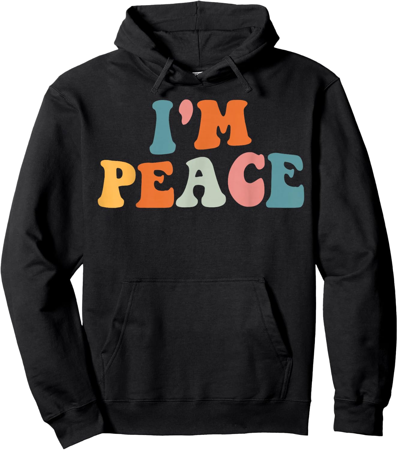 Im Peace I Come in Peace Couples Women Retro Groovy Hoodie - Hoodie | Black