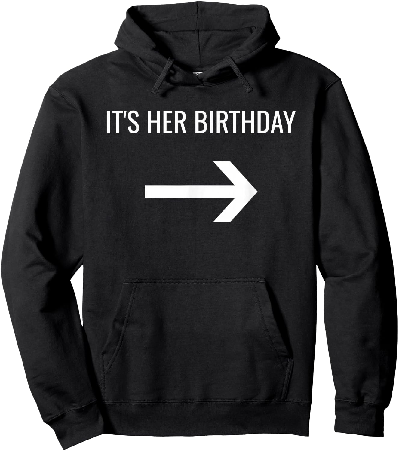 It's Her Birthday Arrow Pointing Left Single Or Set Hoodie - Hoodie | Black