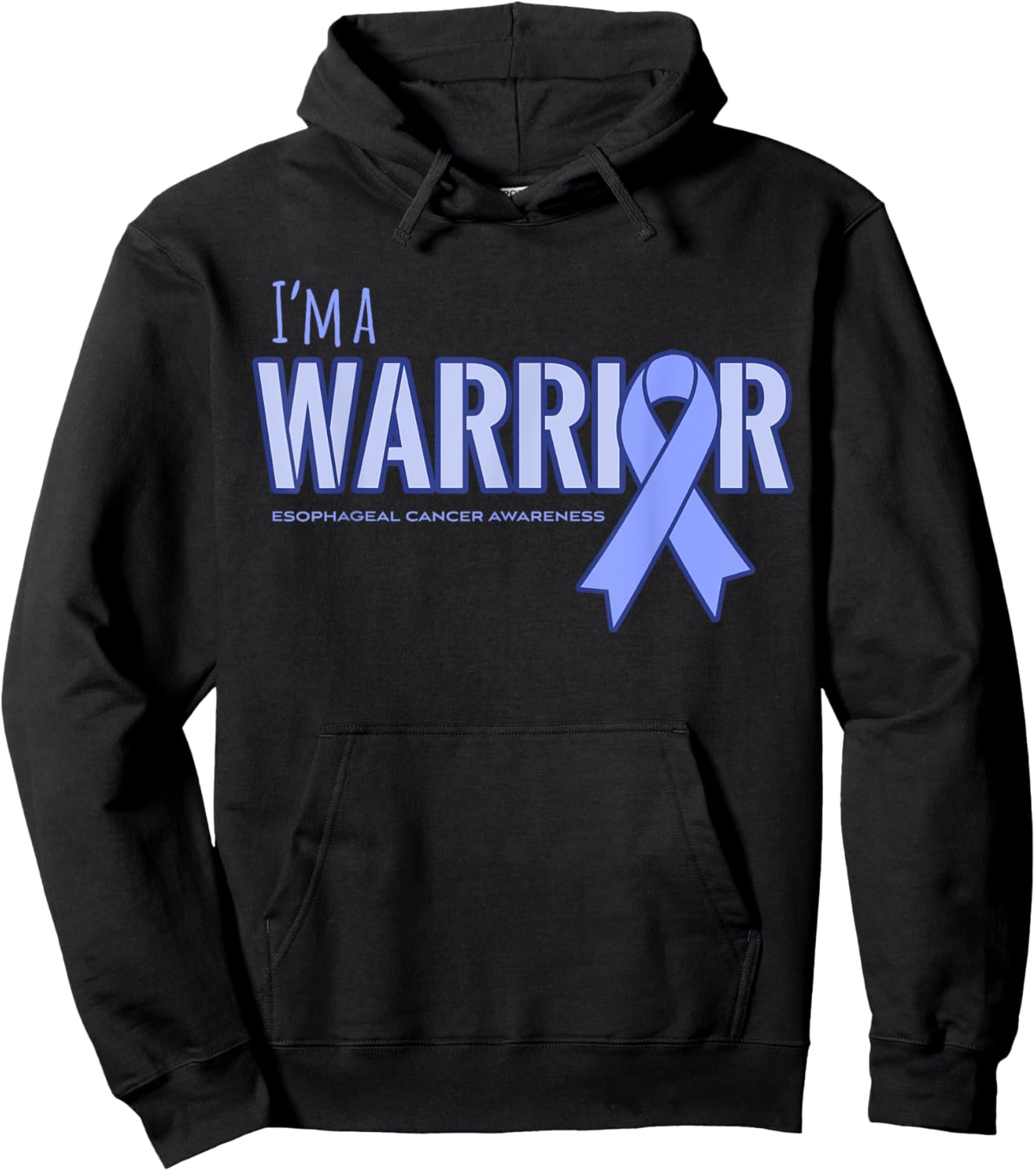 I'm a Warrior Esophageal Cancer Awareness Shirt Hoodie - Hoodie | Black