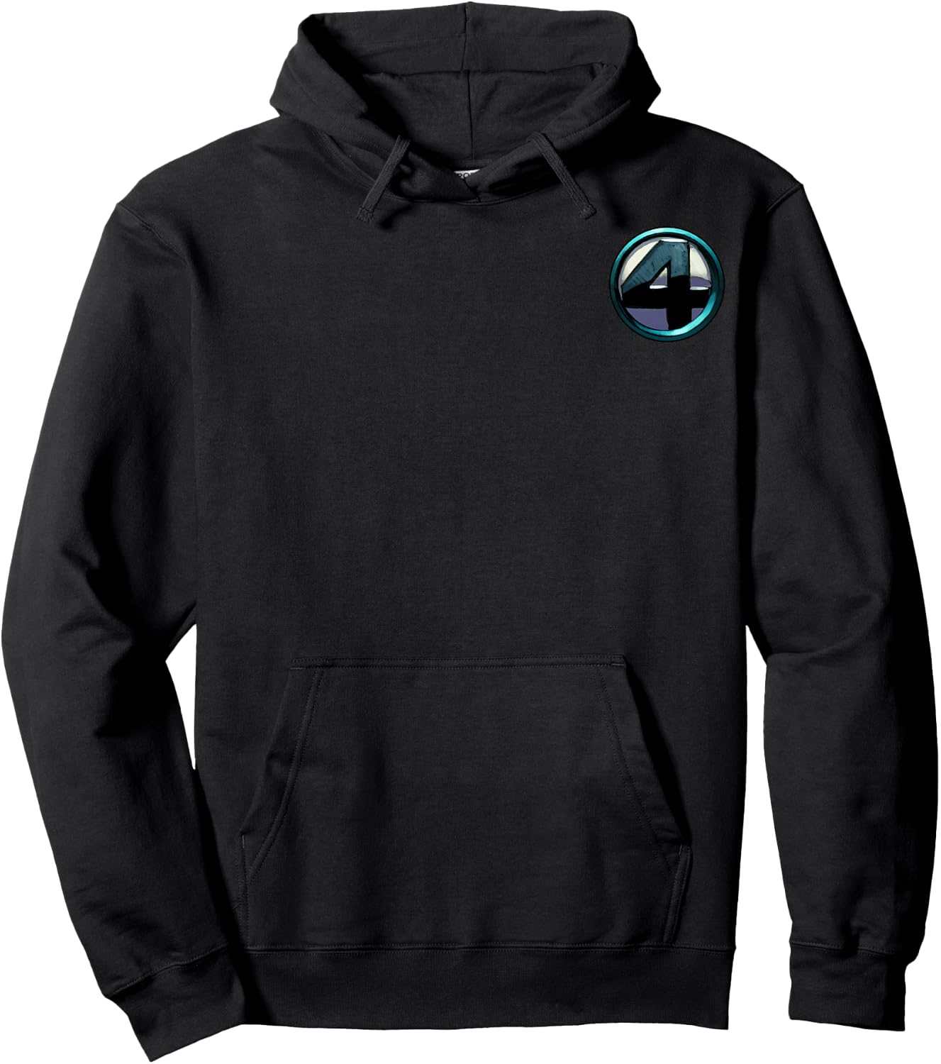 Marvel Fantastic Four Left Chest Pocket Logo Hoodie - Hoodie | Black