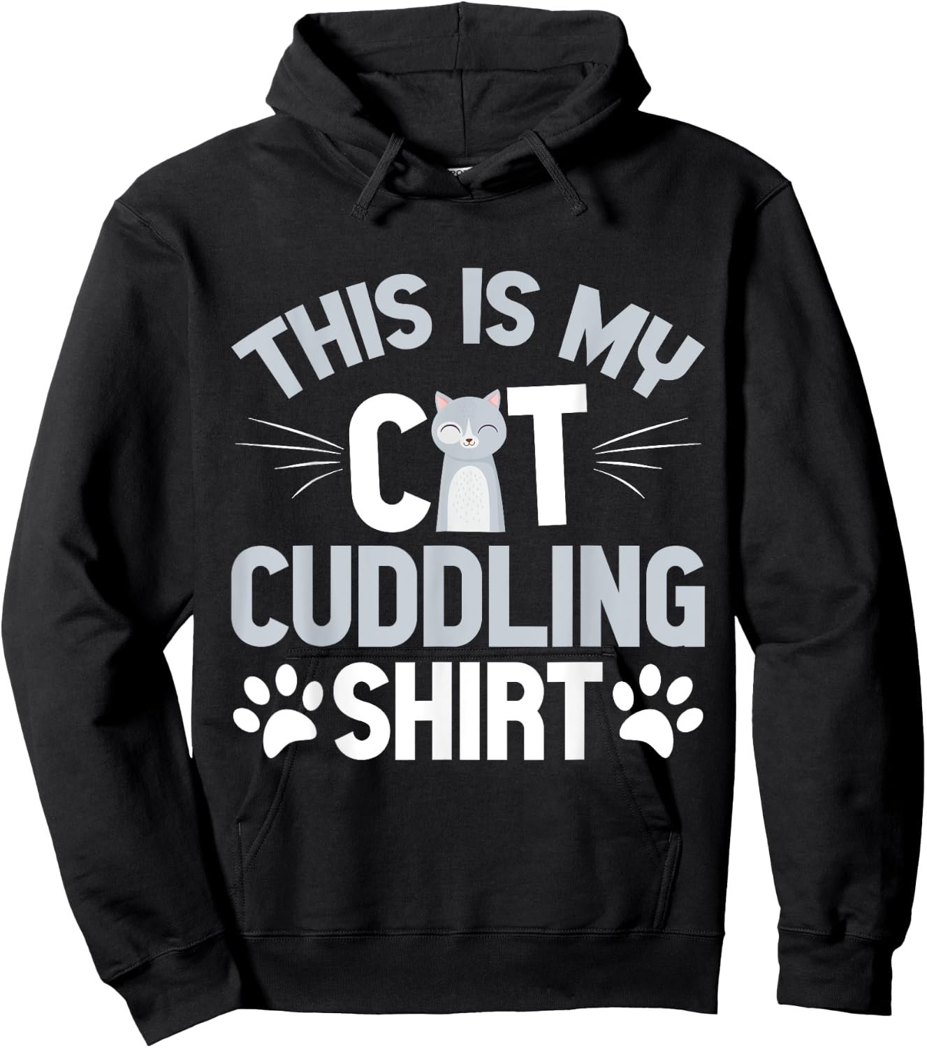 This Is My Cat Cuddling Shirt Cat Mom Men Women Hoodie - Hoodie | Black