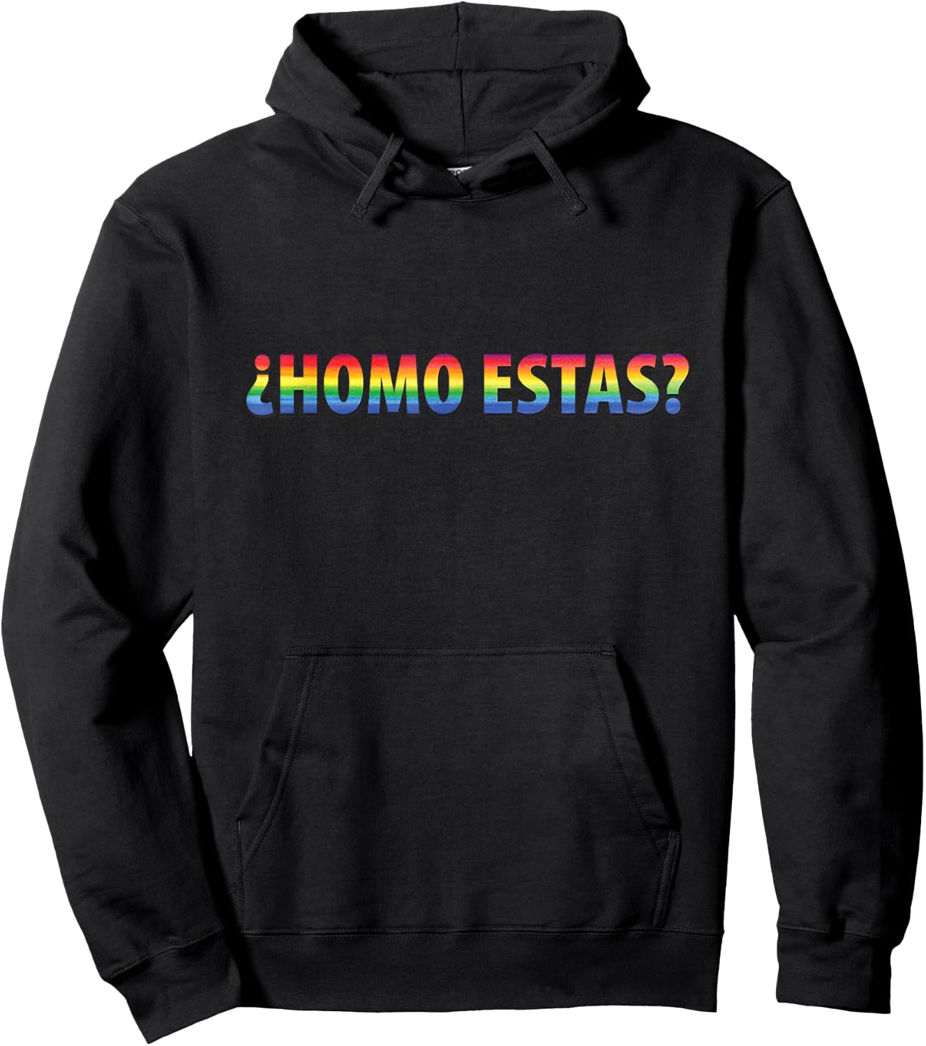 Funny Gay Pride Shirt, Homo Estas? Hoodie - Hoodie | Black