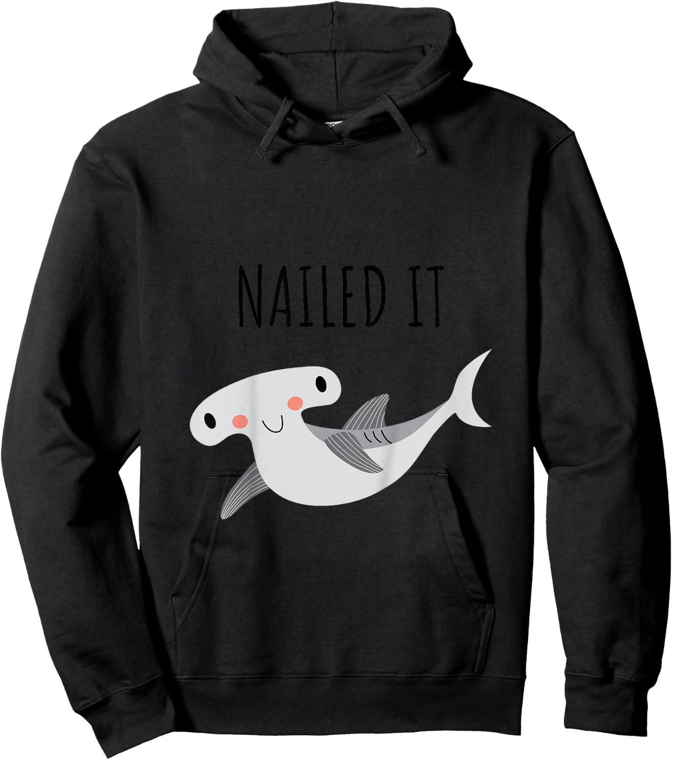 Nailed It Funny Hammerhead Shark Kids Hoodie - Hoodie | Black