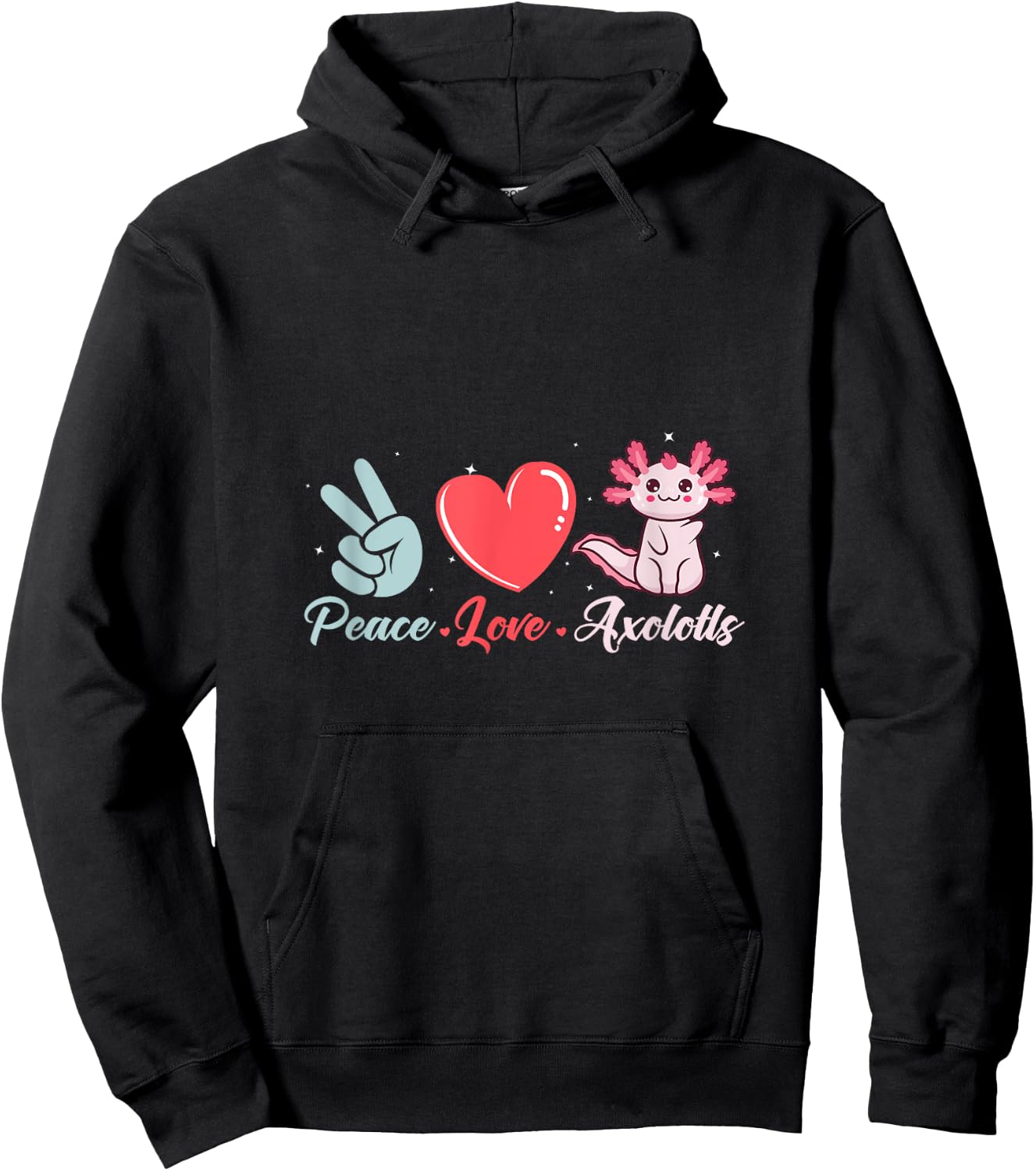Axolotl Mexican Salamander Axolotl Hoodie - Hoodie | Black