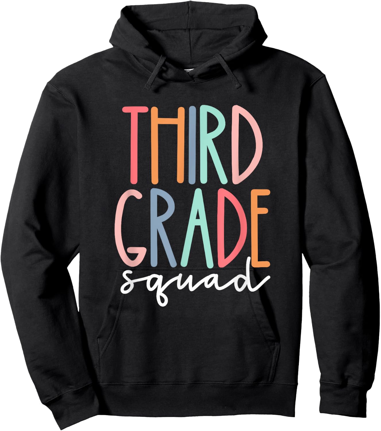 Third Grade Squad 3rd Grade Teacher Crew Back To School Team Hoodie - Hoodie | Black