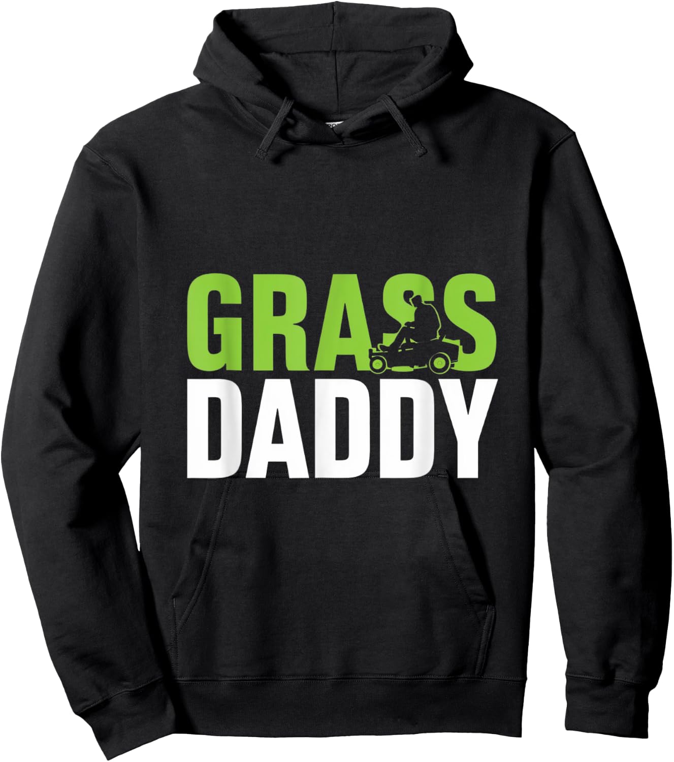 Grass Daddy Mowing Shirt Hoodie - Hoodie | Black