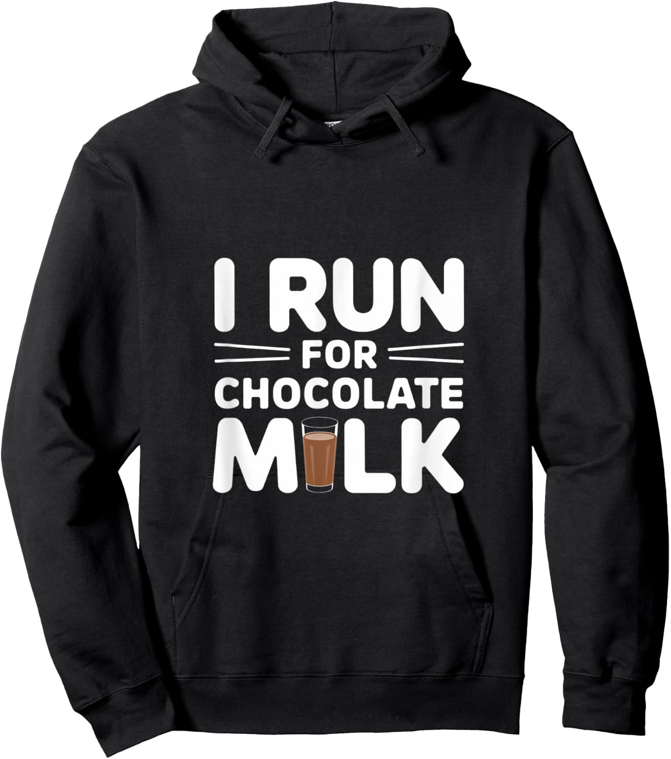 I Run for Chocolate Milk Running Hoodie - Hoodie | Black