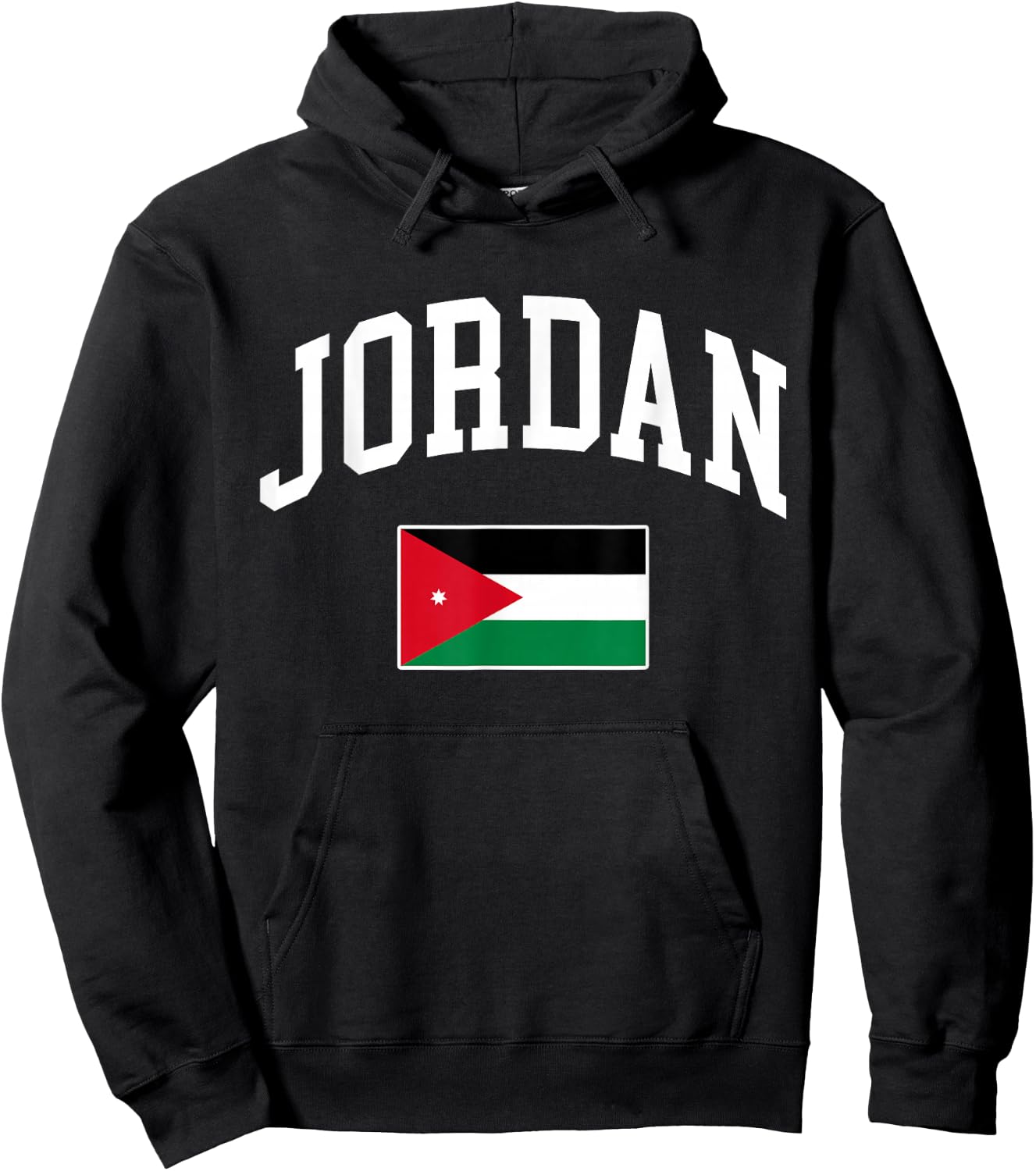 Jordan Jordanian Flag Retro Vintage Classic Graphic Hoodie - Hoodie | Black