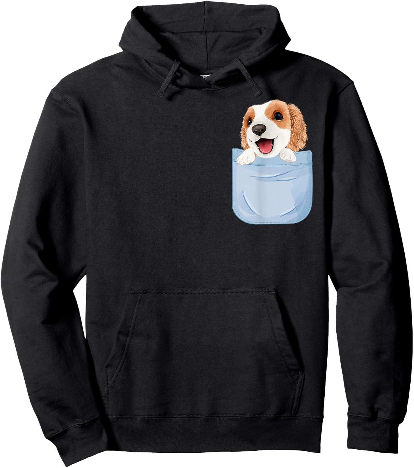 Cute Puppy in Your Pocket Peeking Dogs Pet Animal Dog Lover Men Women Kids Hoodie - Hoodie | Black