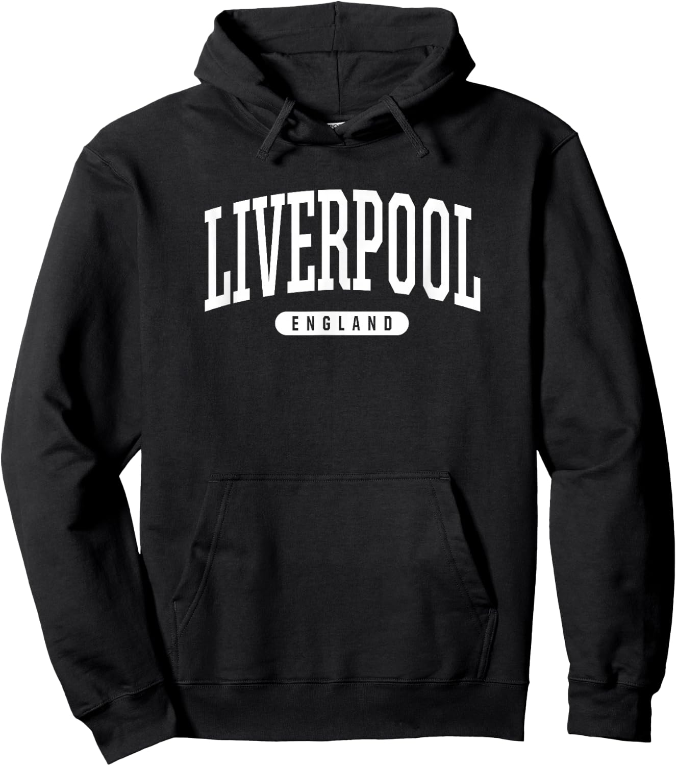 College Style Liverpool England Souvenir Gift Hoodie - Hoodie | Black