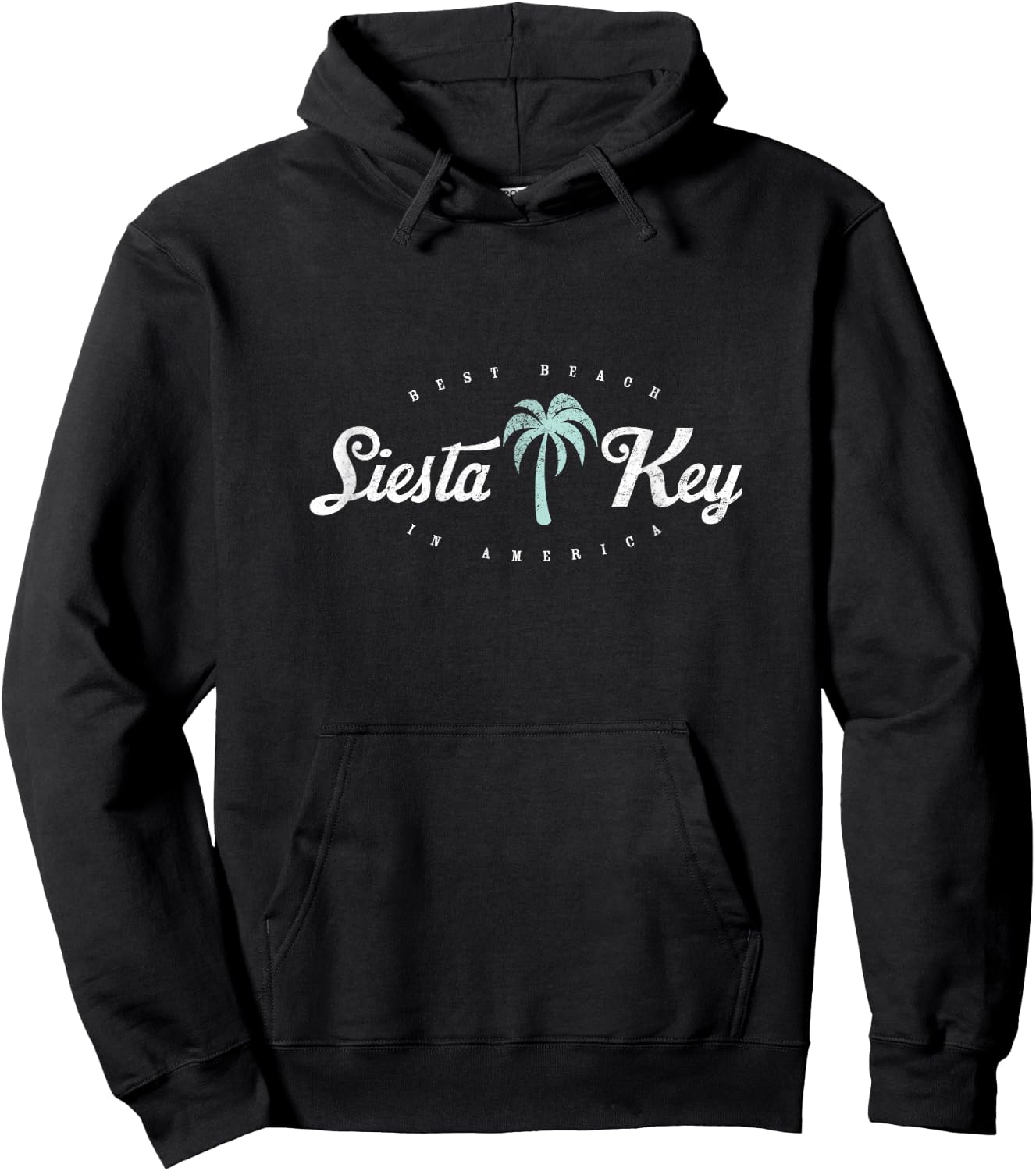 Siesta Key Best Beach in America Palm Tropical Men Women Girls Kids Hoodie - Hoodie | Black
