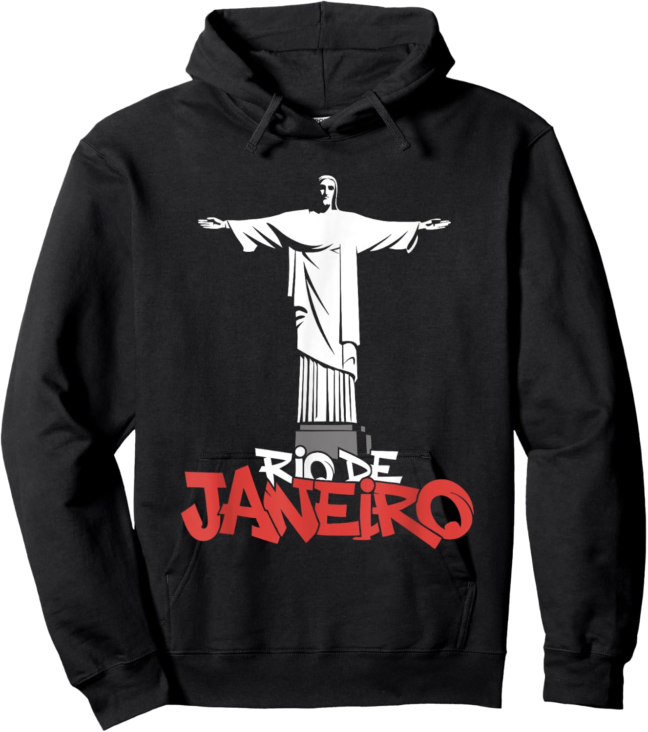 Christ The Redeemer Rio De Janeiro - Vintage Brazil Souvenir Hoodie - Hoodie | Black