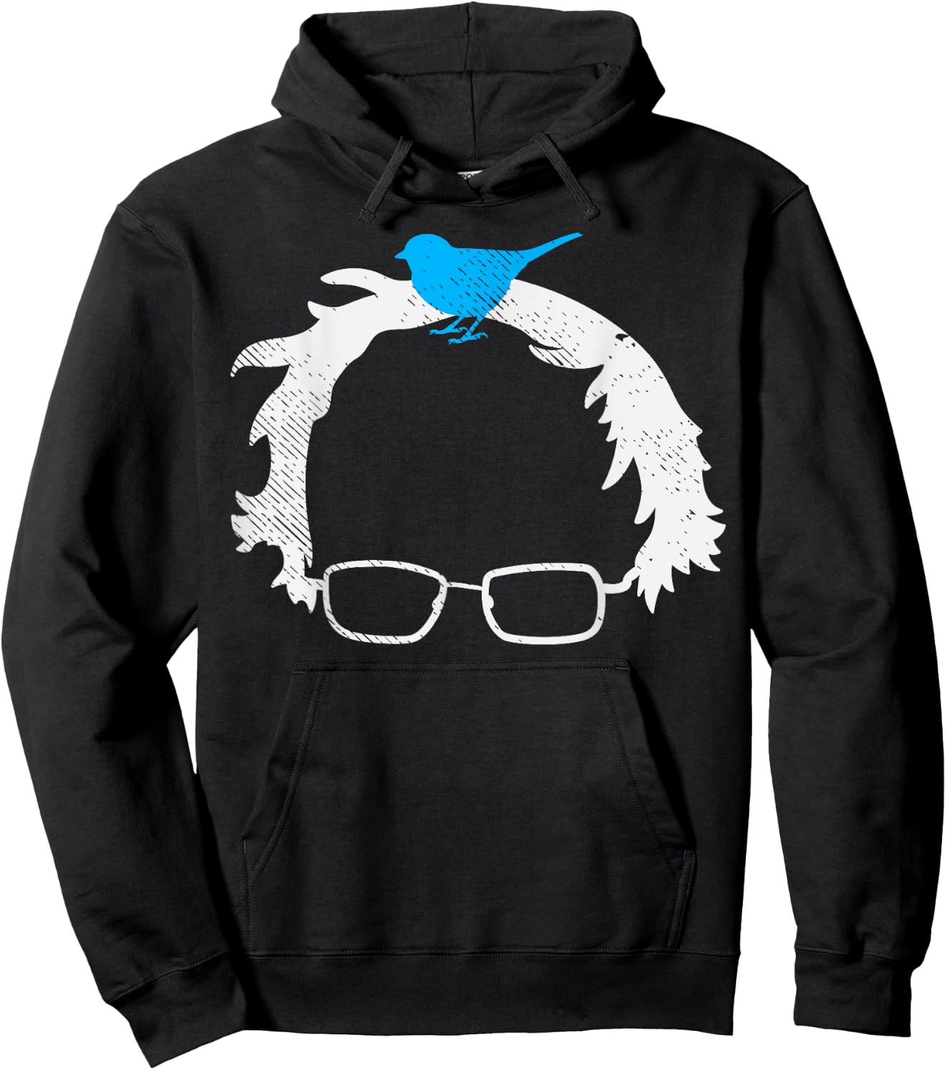 Bernie Sanders Wig Blue Bird Glasses 2020 Election President Hoodie - Hoodie | Black
