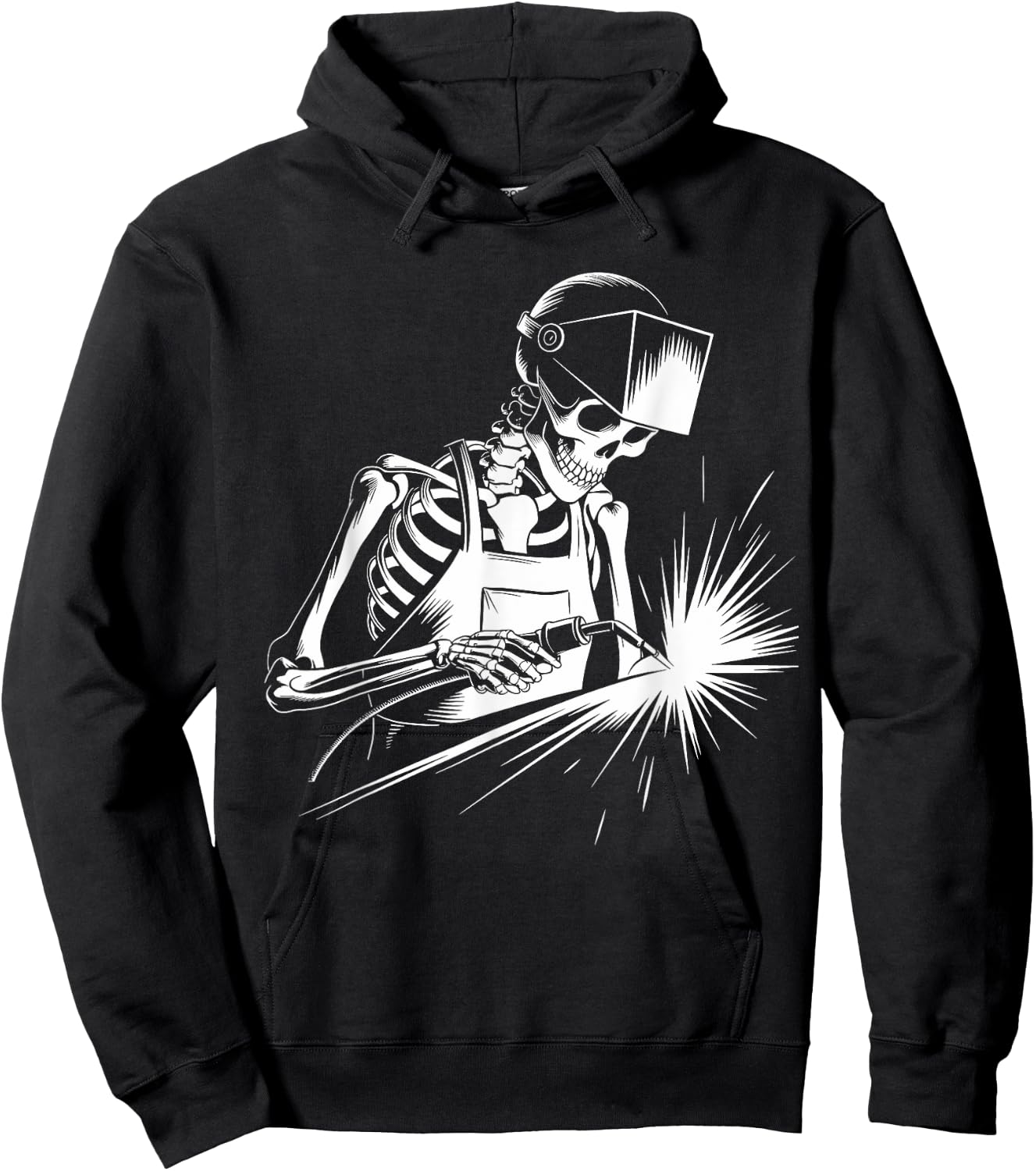 Funny Skeleton Welding Lovers Spooky Halloween Welder Hoodie - Hoodie | Black