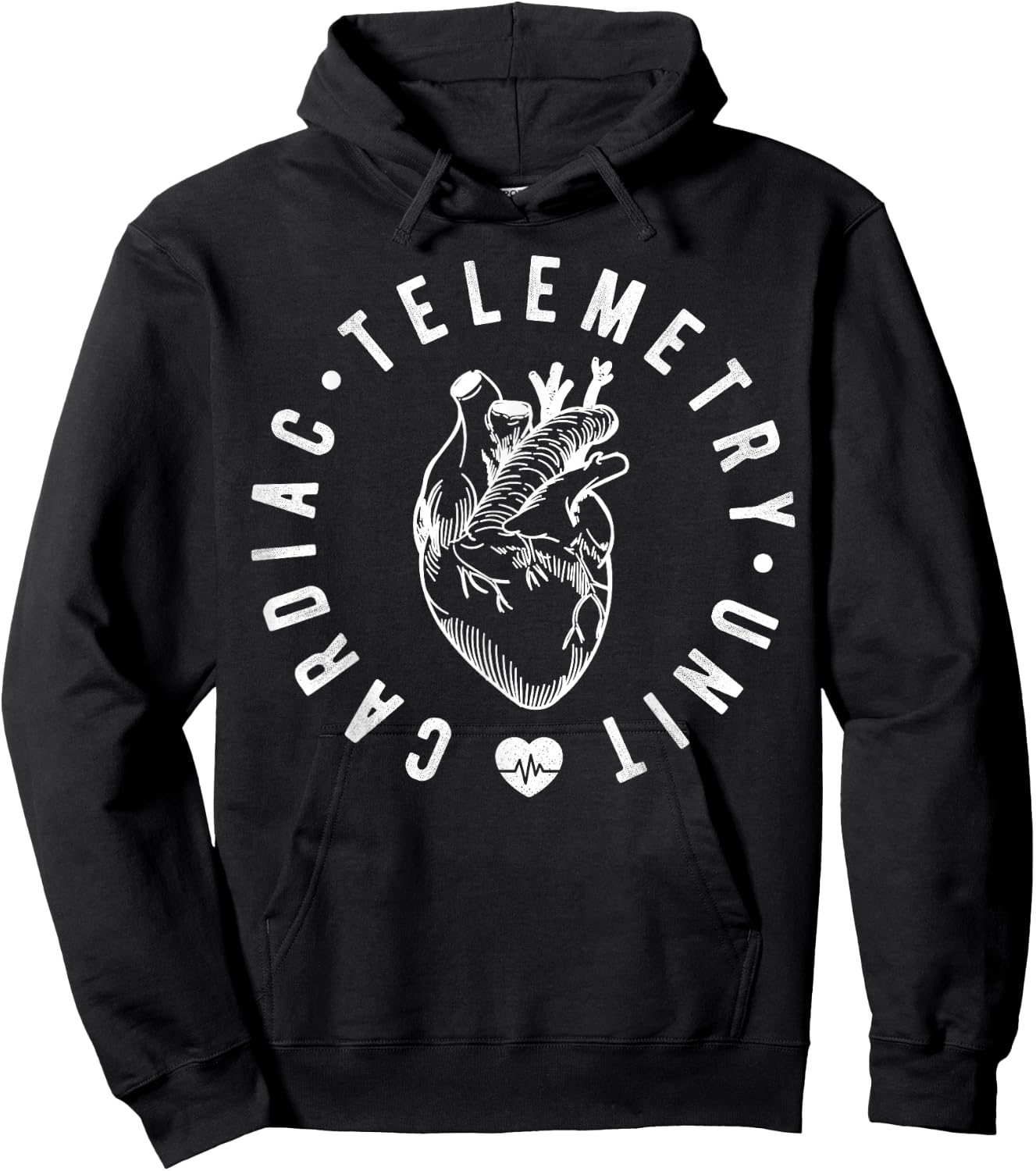 Cardiac Telemetry Unit Nurse CVICU Cardiac Telemetry RN Hoodie - Hoodie | Black
