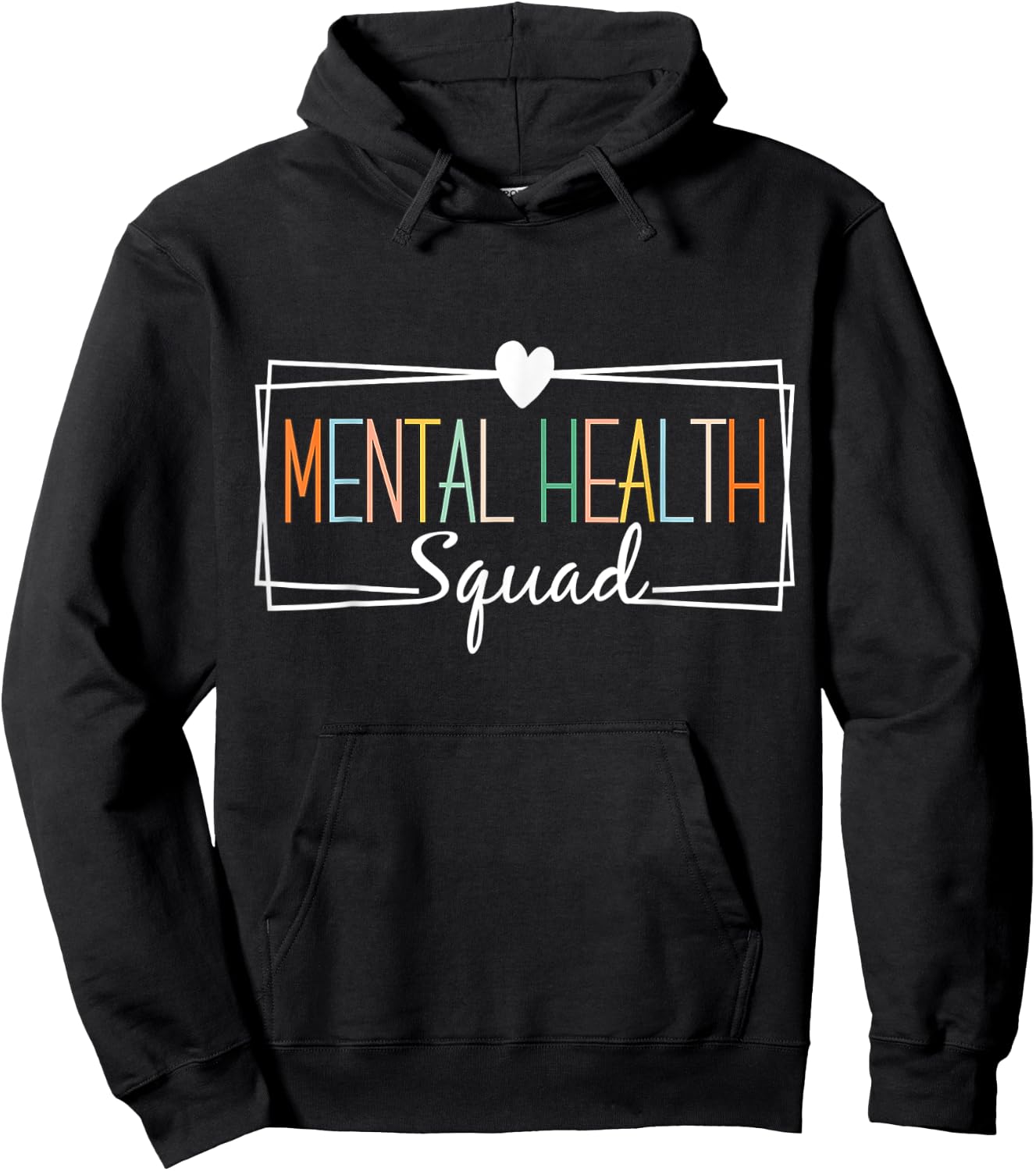 Support Squad Mental Health Awareness Lime Green Ribbon Hoodie - Hoodie | Black