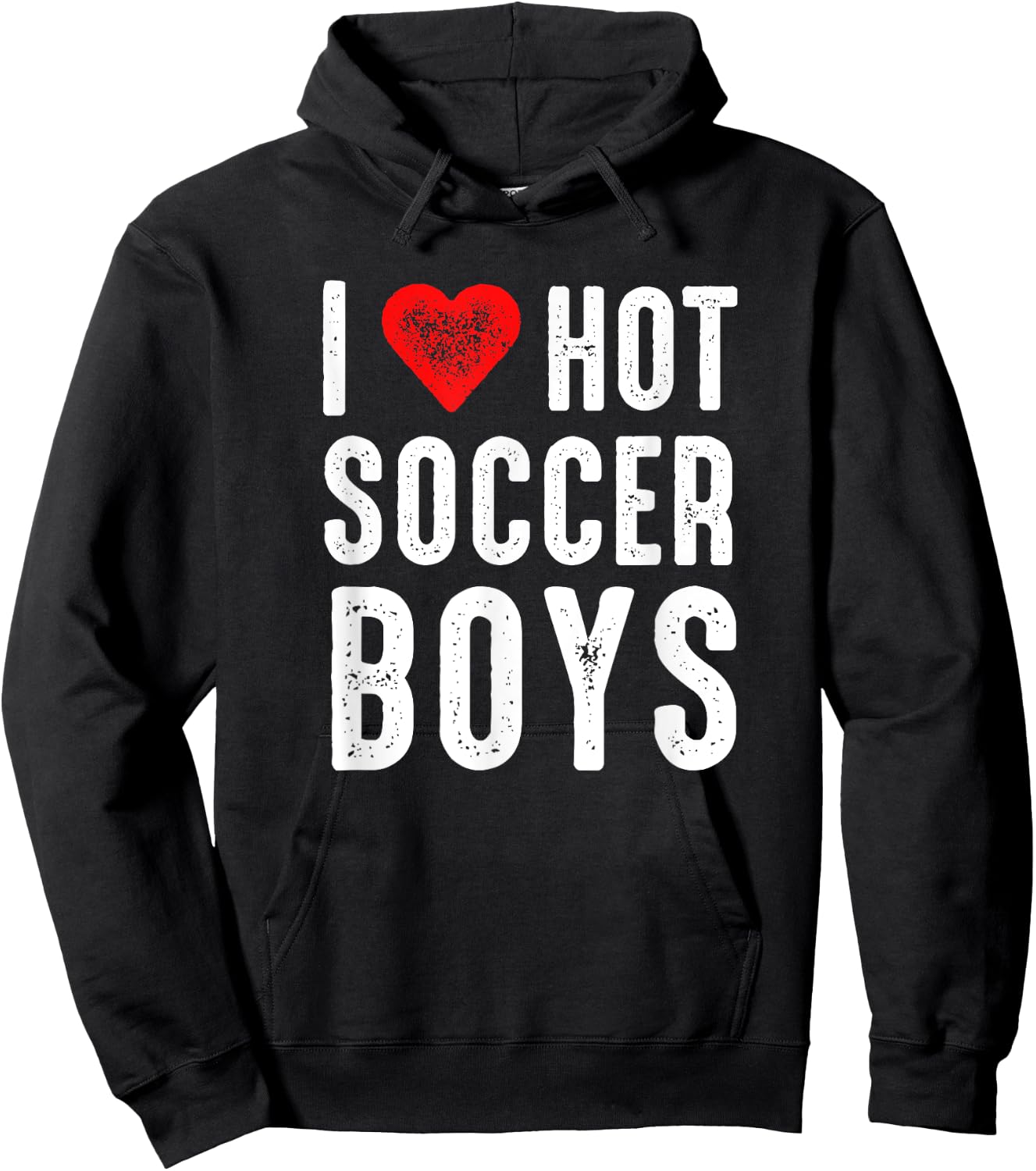 I Heart Hot Soccer Boys Hoodie - Hoodie | Black