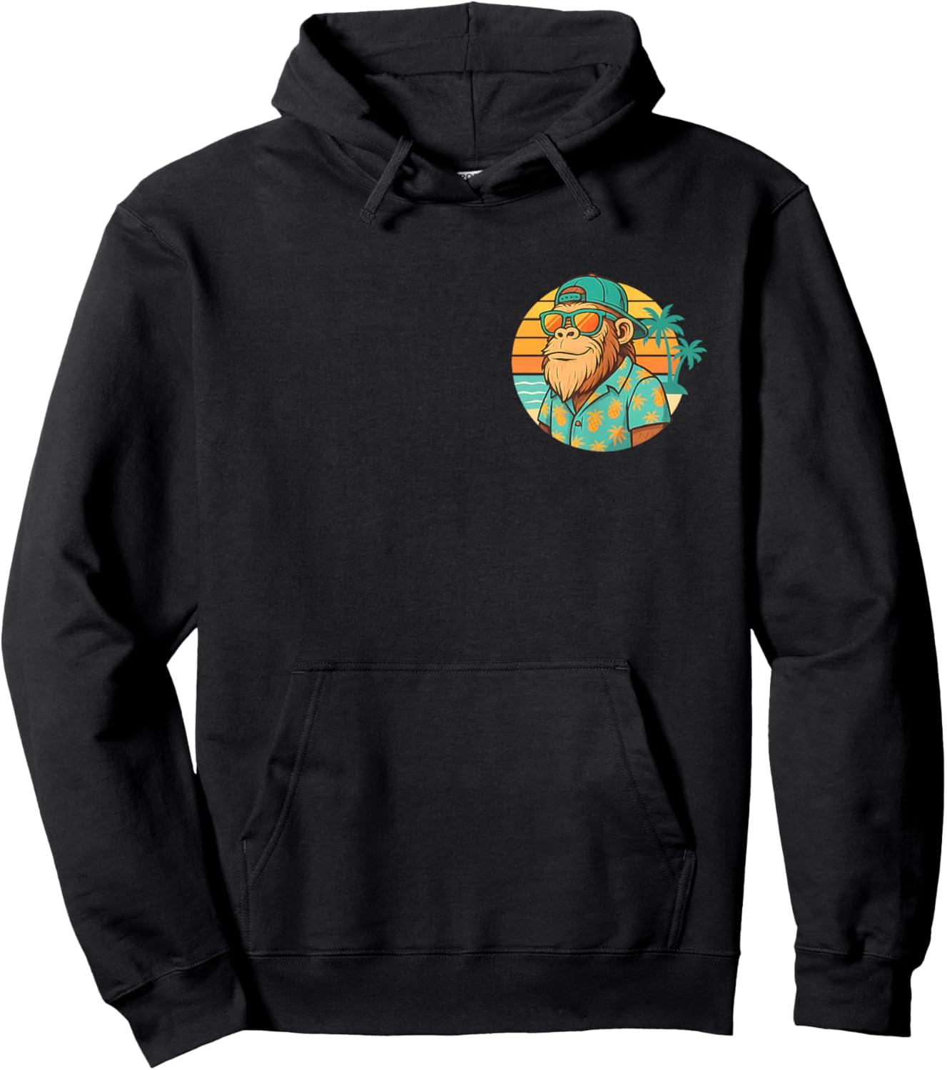 As Far As I-Know I'm Delightful Funny Monkey Saying 2 Sides Hoodie - Hoodie | Black