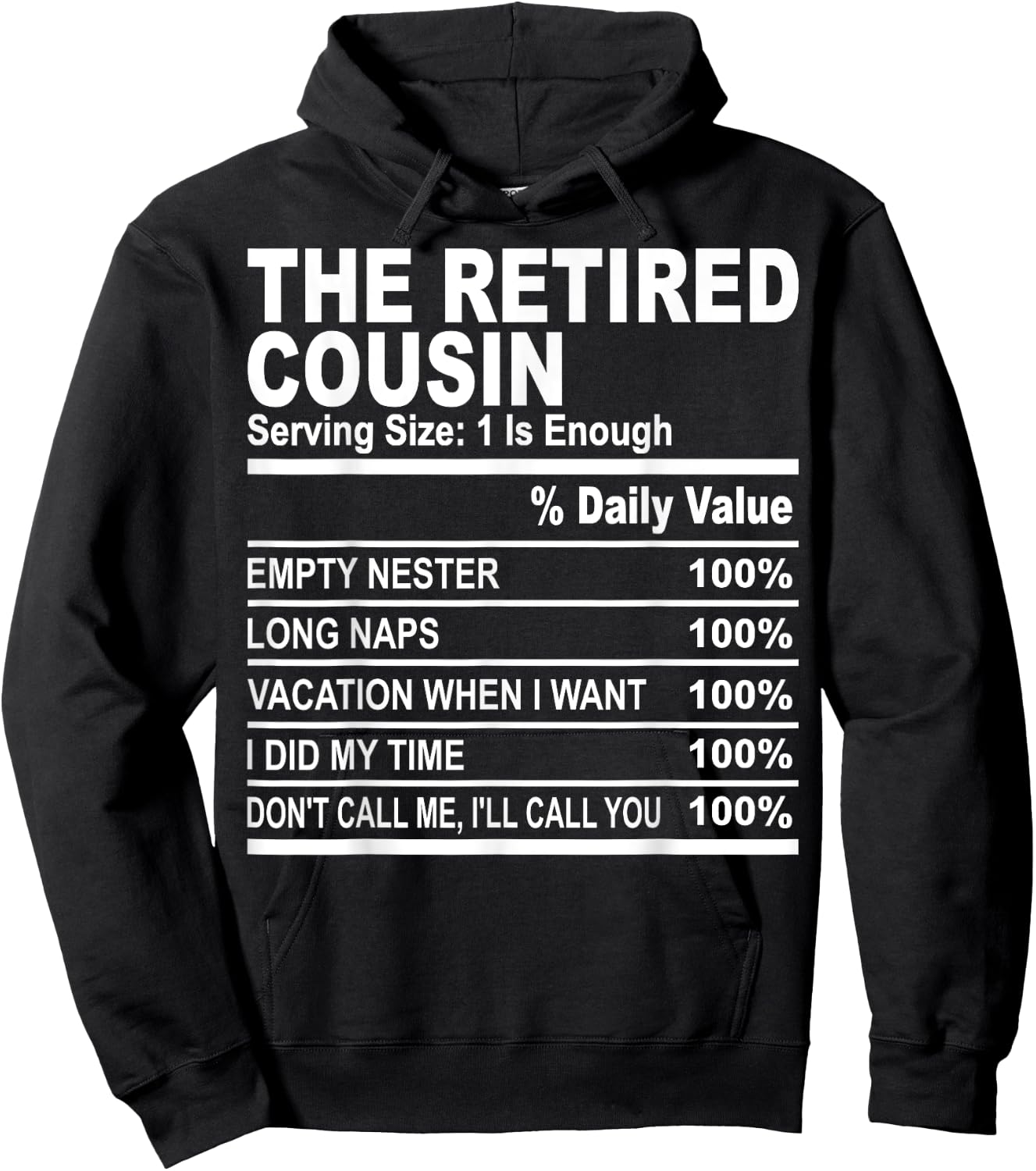 The retired cousin funny family matching cousins love fun Hoodie - Hoodie | Black