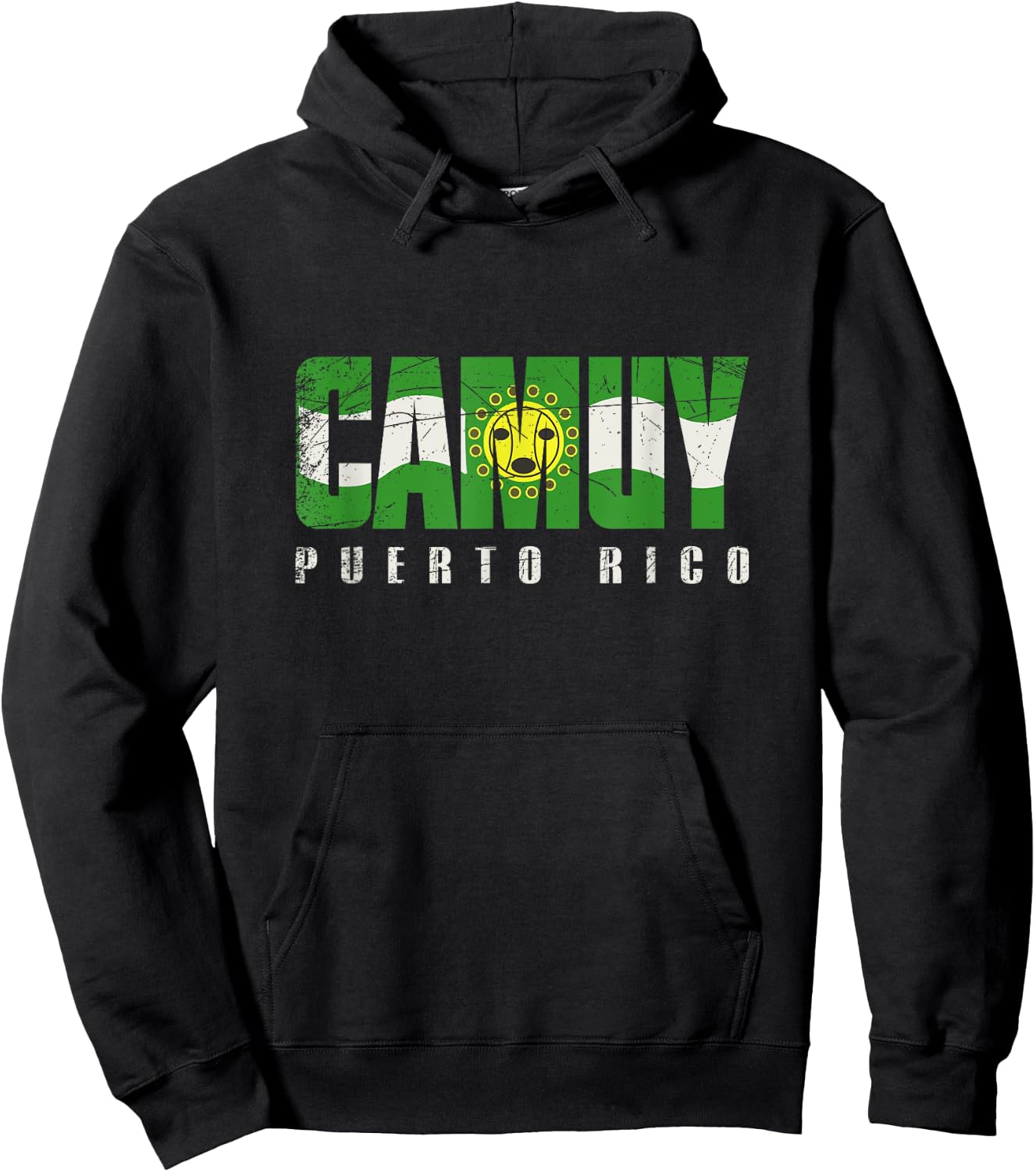 Camuy City in Puerto Rico, Camuy Flag Hoodie - Hoodie | Black