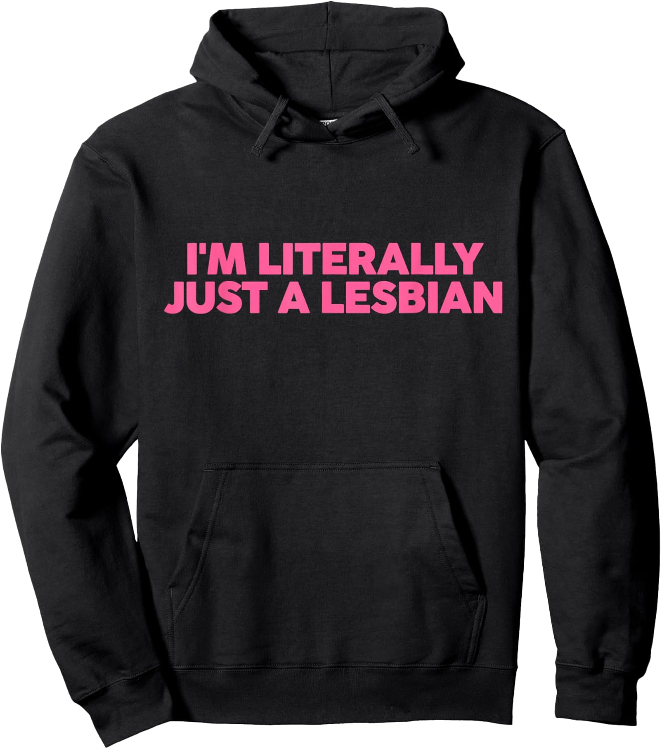 I'm Literally Just A Lesbian Coquette Cherry Lesbian Pride Hoodie - Hoodie | Black