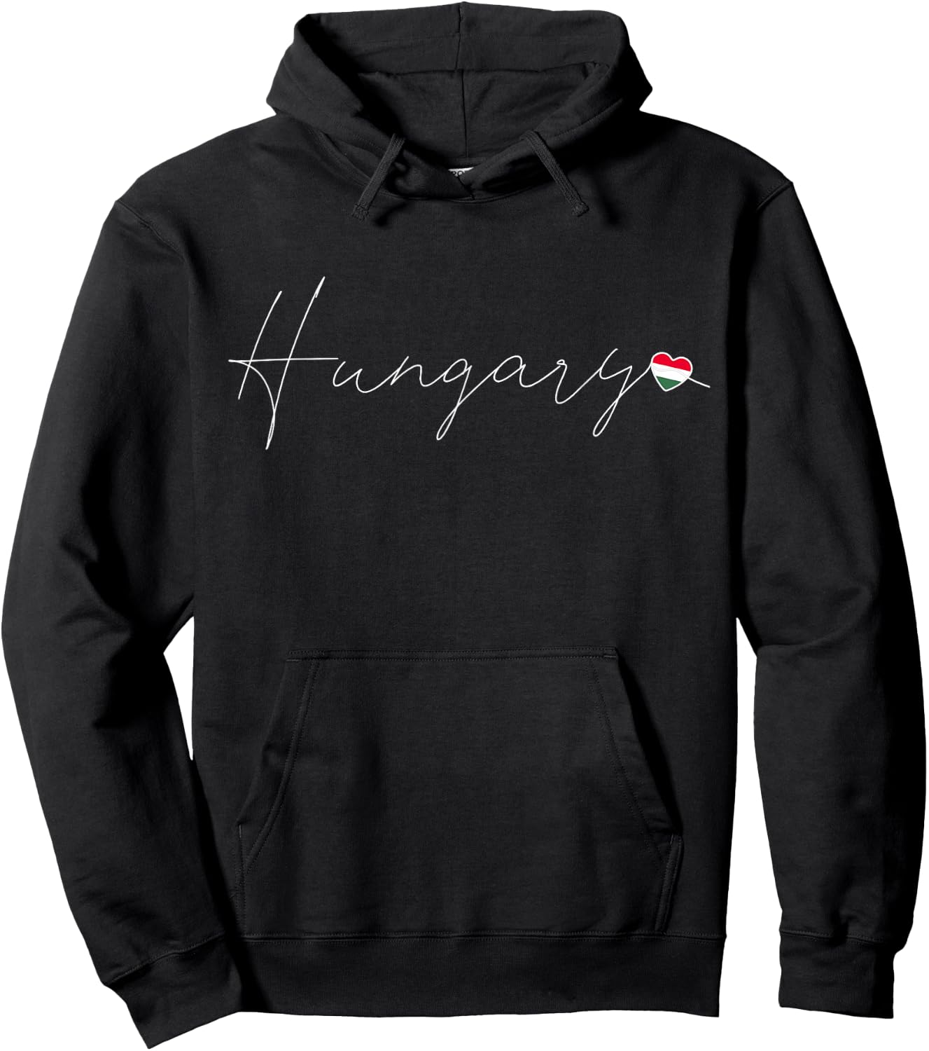 Magyarország Love Hungarian Flag and Heart on Hungary Hoodie - Hoodie | Black