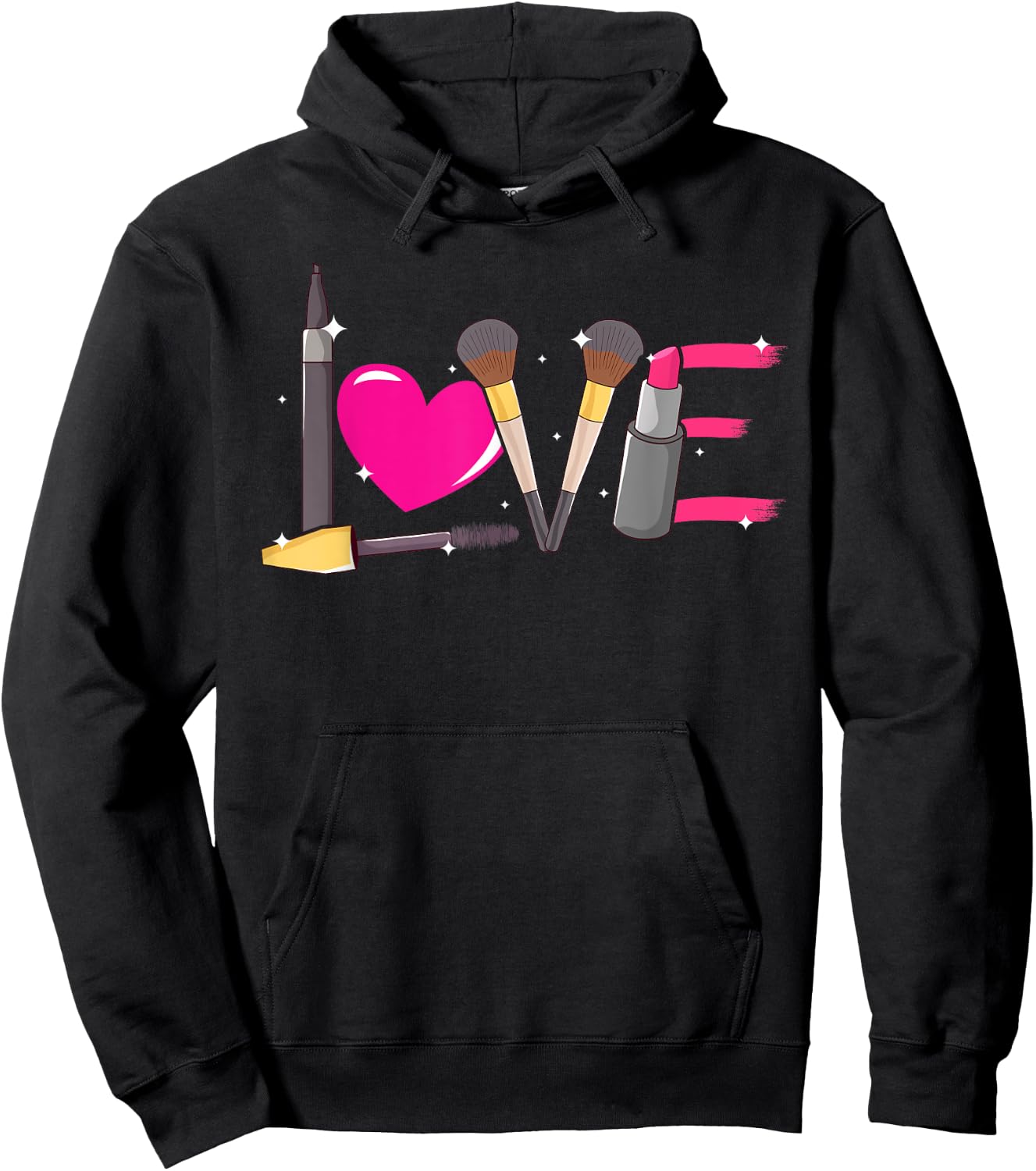 Love Make-up Artist Cosmetics Lover Beauty Girls Make-Up Hoodie - Hoodie | Black