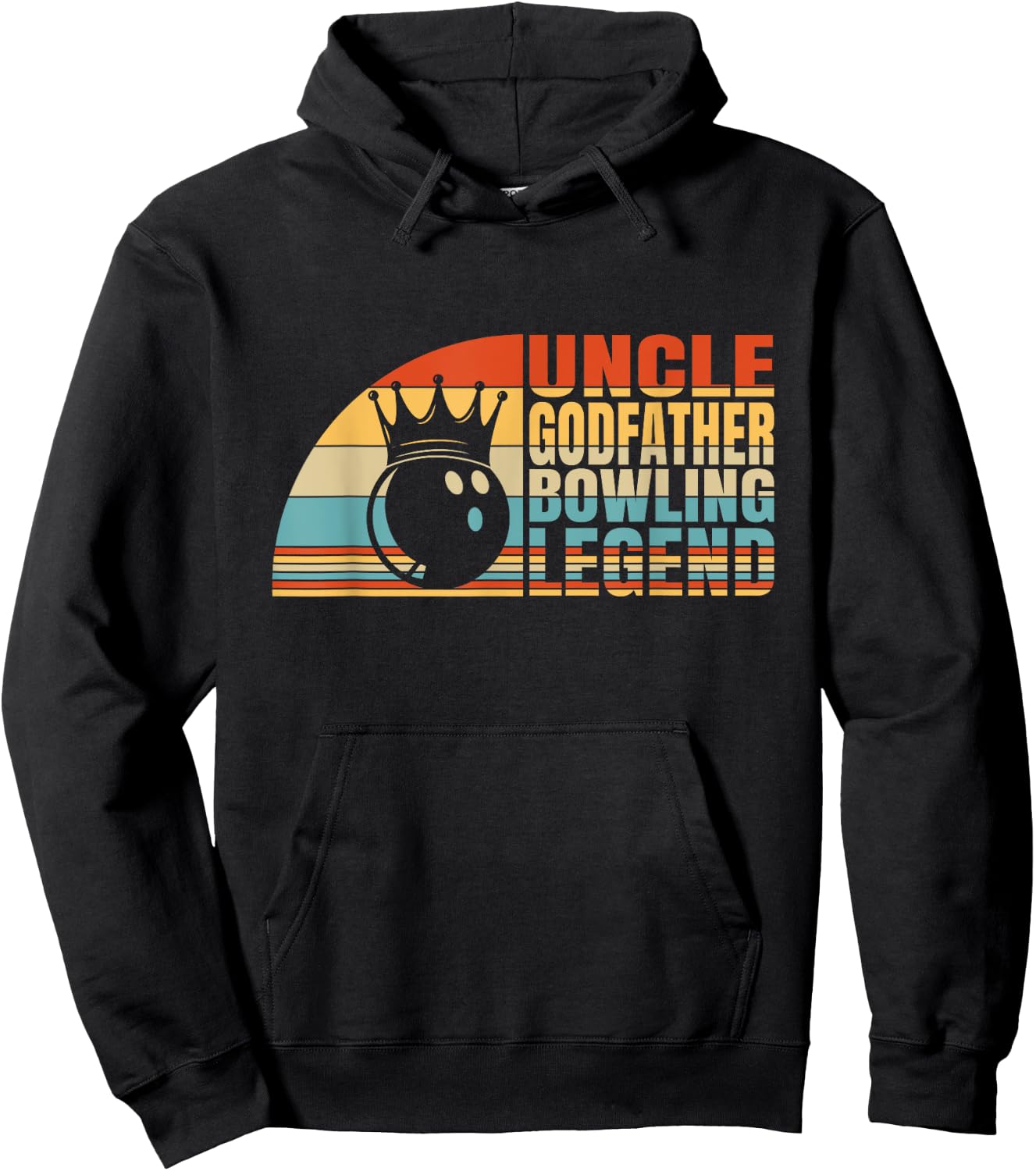 Uncle Godfather And Bowling Legend, Bowling Uncle Hoodie - Hoodie | Black