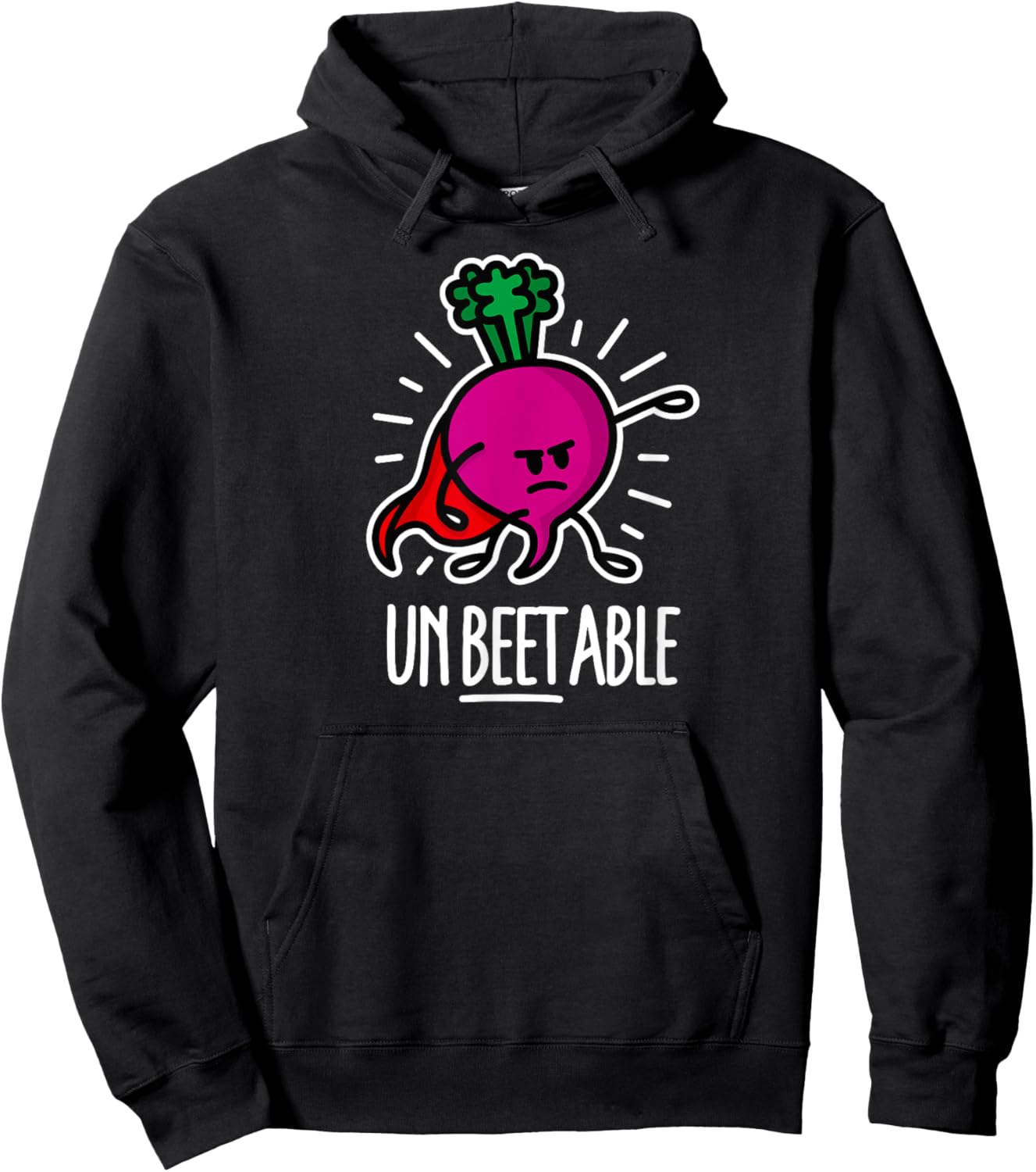 Unbeetable / unbeatable beetroot fun pun shirt gift Hoodie - Hoodie | Black