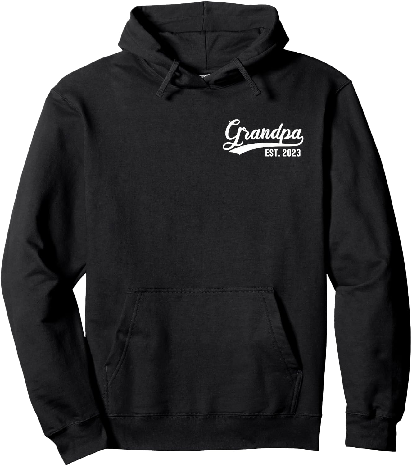 Grandpa 2023 Grandfather Est. 2023 Grandpa Est 2023 Hoodie - Hoodie | Black