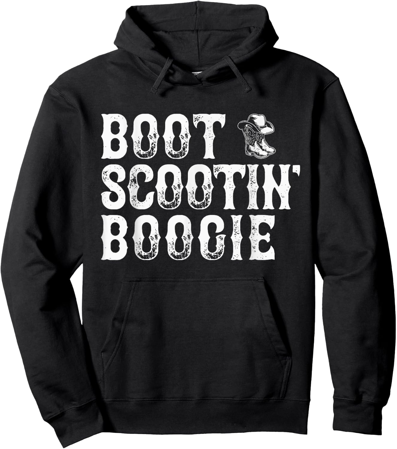 Boot Scootin’ Boogie Funny Country Music Hoodie - Hoodie | Black