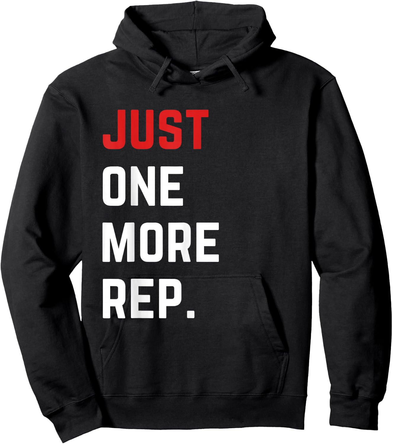 Just One More Rep Motivational Gym Hoodie - Hoodie | Black