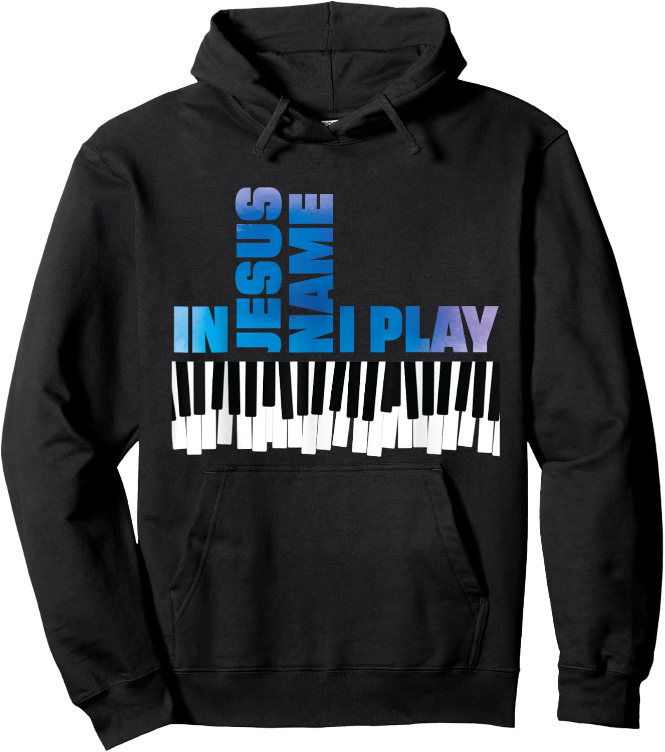 In Jesus Name I Play Piano Player Shirt Christian Pianist Hoodie - Hoodie | Black