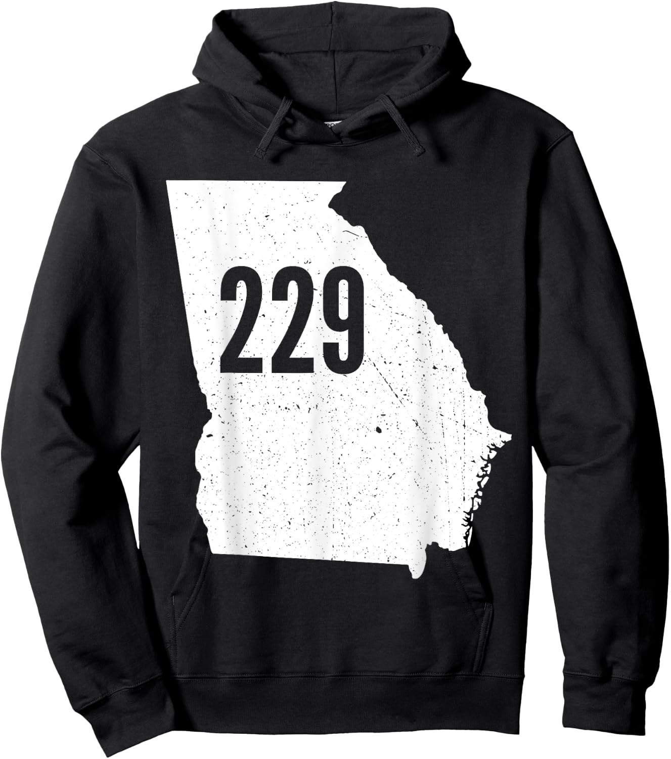 229 Georgia Area Code Outline State Southern Pride Hoodie - Hoodie | Black
