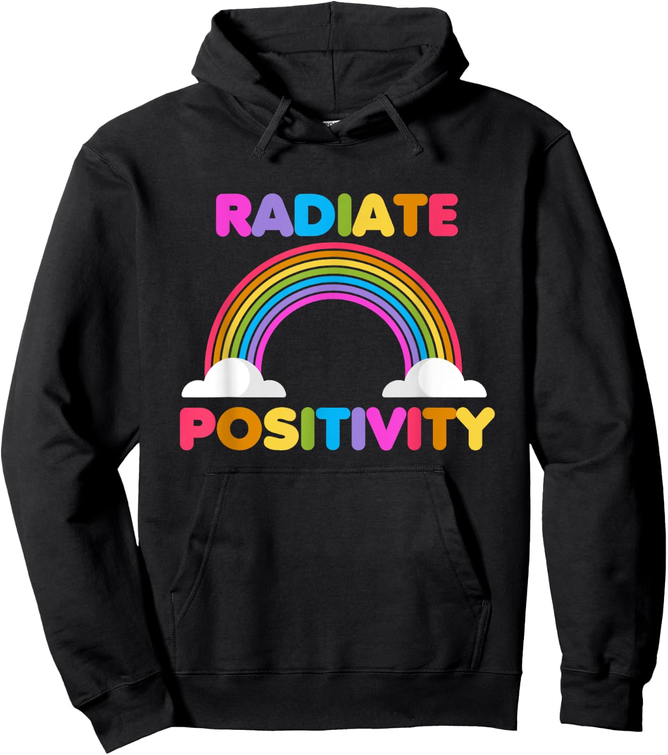 Radiate Positivity Shirt meditation & Inspirational Yoga Hoodie - Hoodie | Black