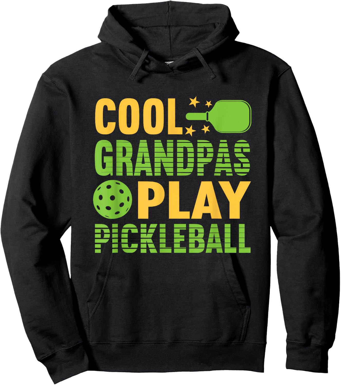 Pickle Ball Cool Grandpas Play Pickleball Pickleball Grandpa Hoodie - Hoodie | Black
