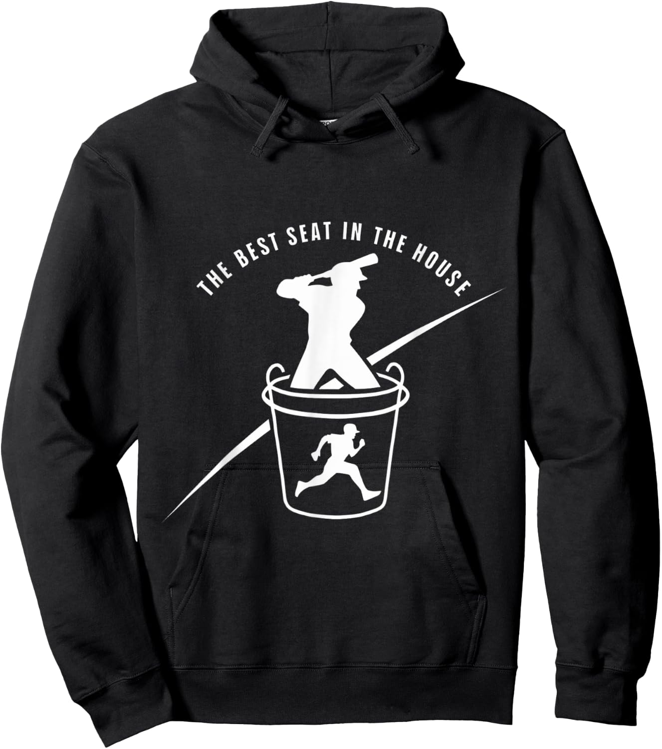 Baseball Bucket Baseball Lovers The Best Seat In The House Hoodie - Hoodie | Black