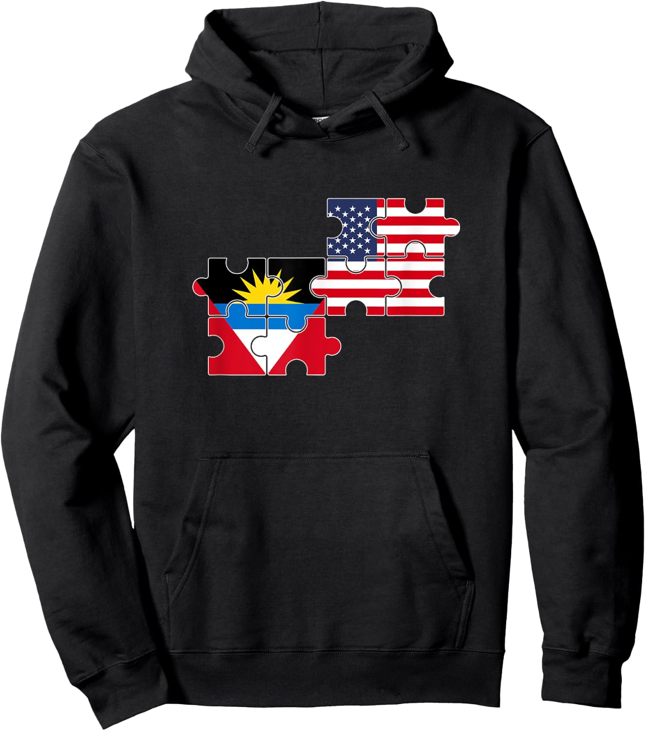 Antigua and Barbuda USA Flag American Antiguan Hoodie - Hoodie | Black