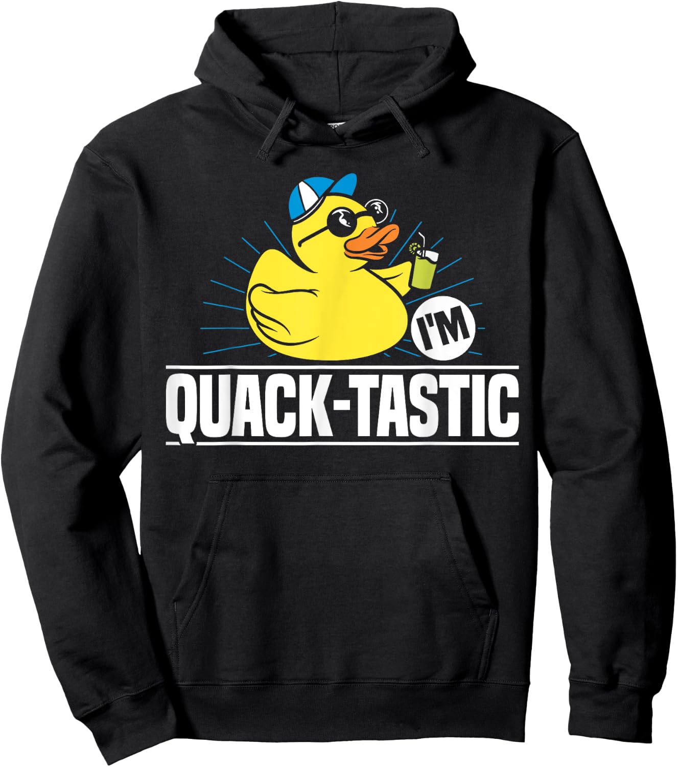 Im Quack-Tastic Rubber Duck Bath Duck Hoodie - Hoodie | Black
