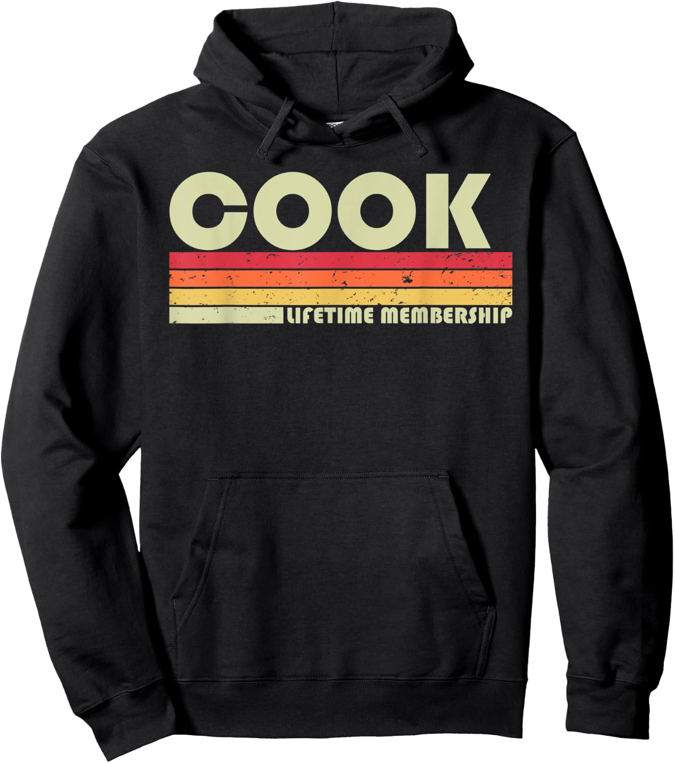 COOK Surname Funny Retro Vintage 80s 90s Birthday Reunion Hoodie - Hoodie | Black