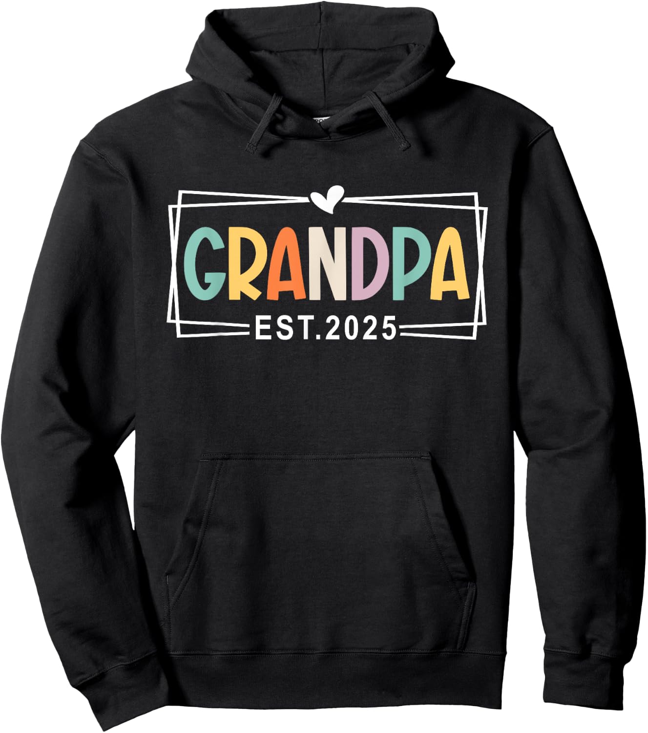 Grandpa Est 2025 Promoted to Grandpa 2025 1st Time Grandpa Hoodie - Hoodie | Black