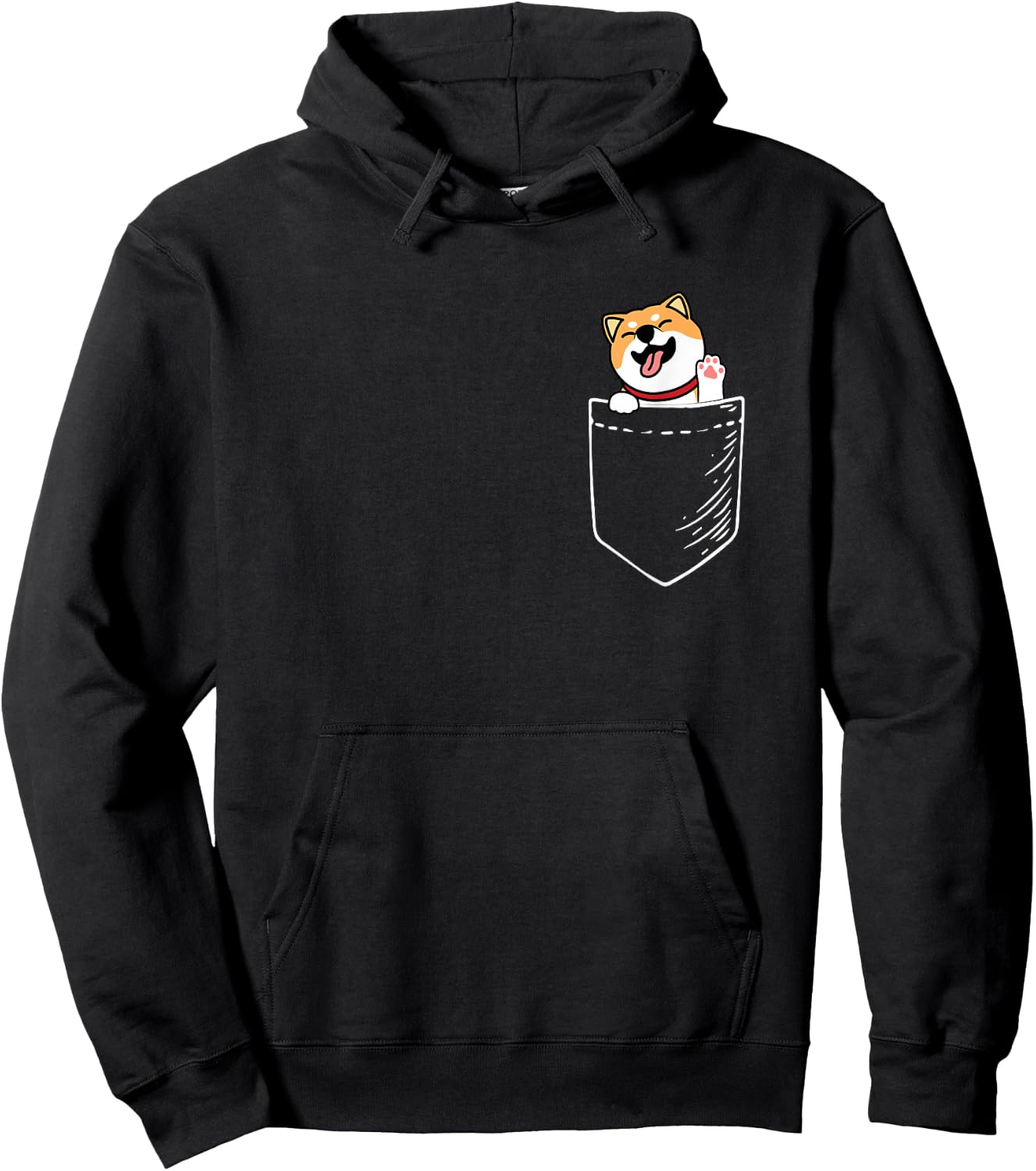 Kids Kawaii Doge Meme Pocket Shiba Inu Dog Lover Hoodie - Hoodie | Black