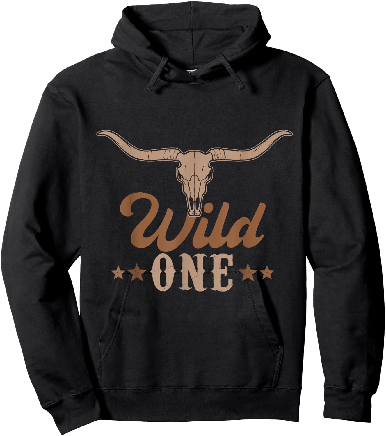 Wild One Cowboy Western Rodeo First Birthday Party Matching Hoodie - Hoodie | Black