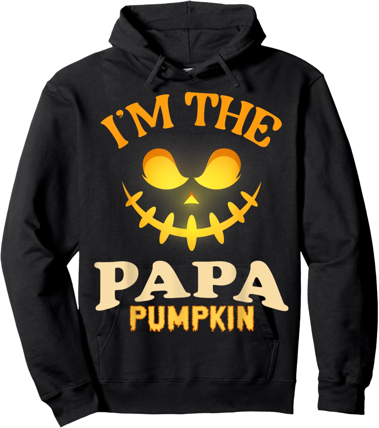 Papa Halloween Pumpkin Matching Costume Hoodie - Hoodie | Black